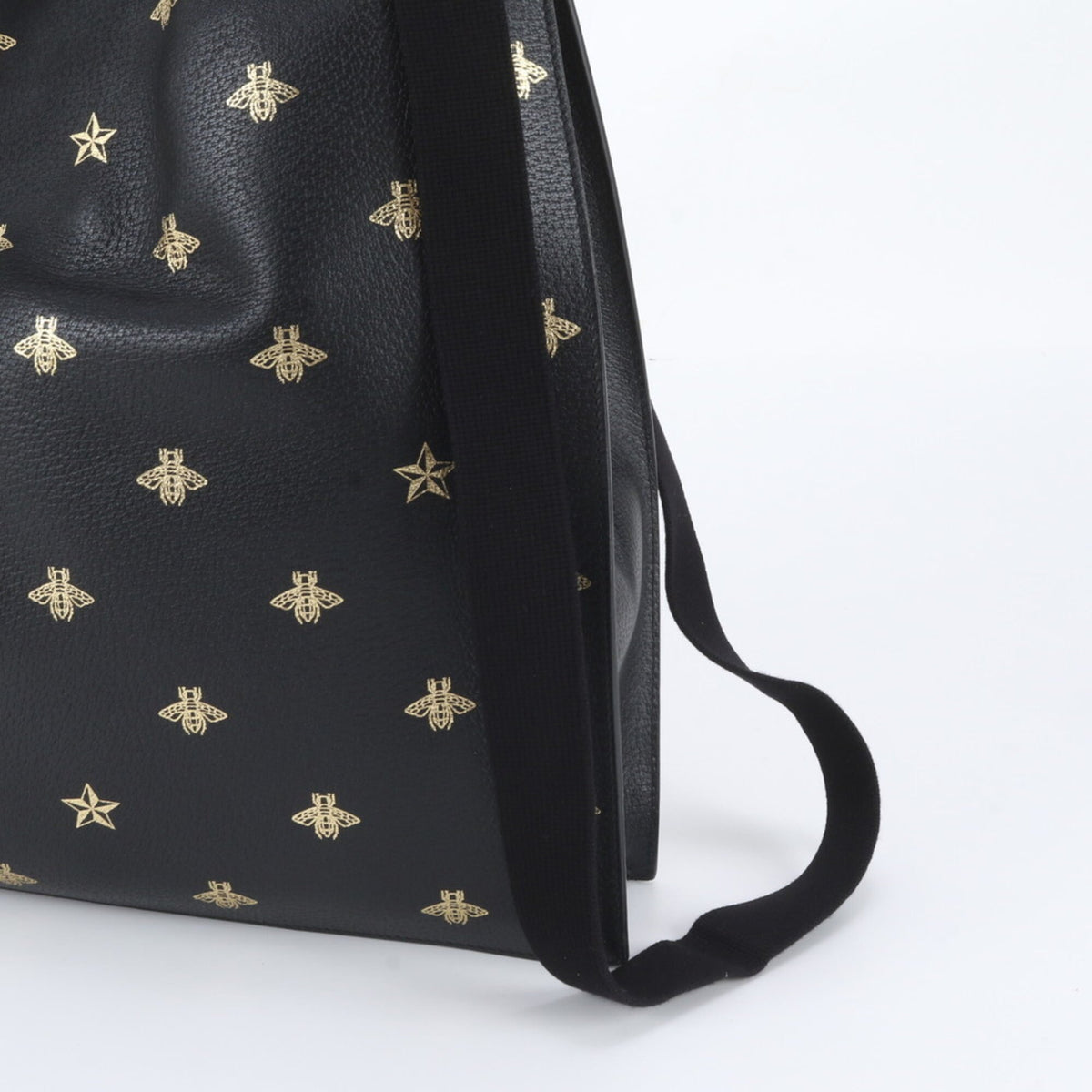 Gucci Black Leather Messenger Bag Shoulder Bag Tote Bag (Pre-Owned)