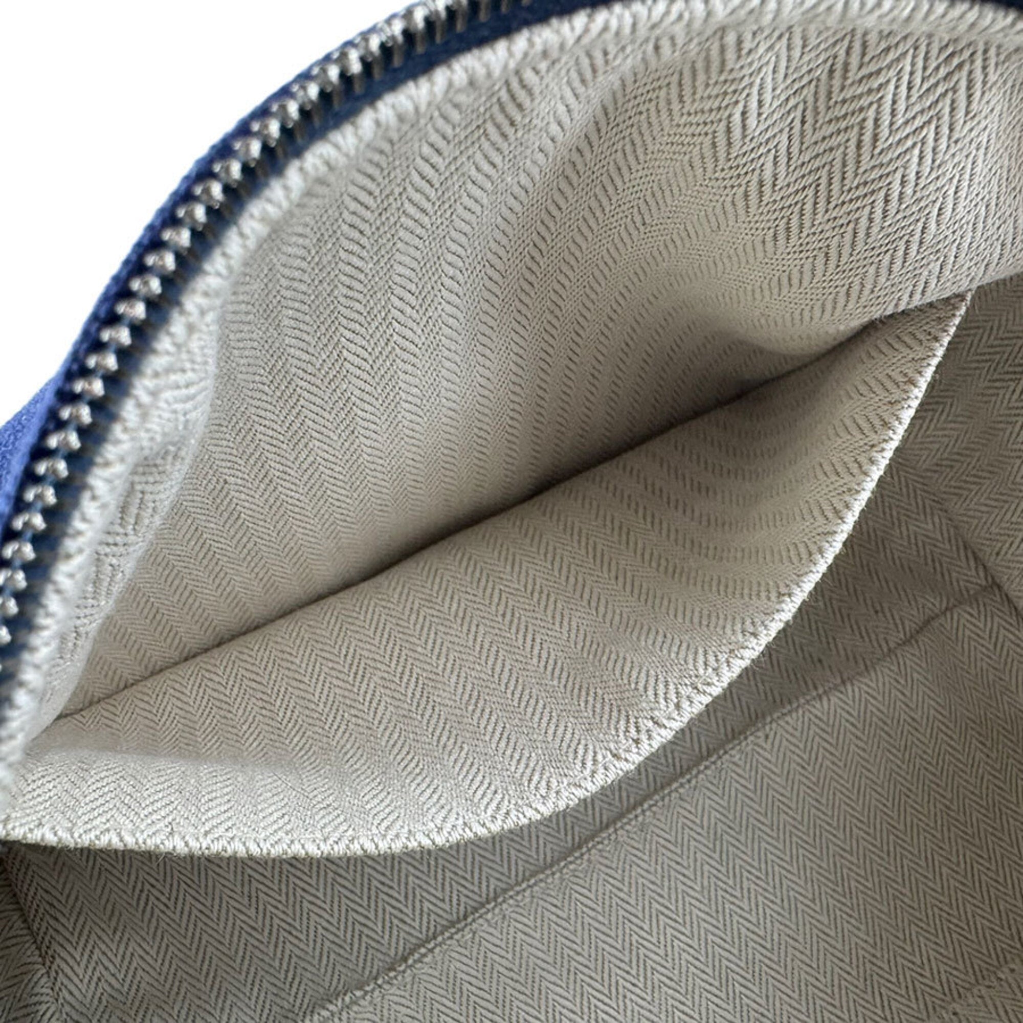 Hermes Navy Canvas Handbag Pouch (Pre-Owned)