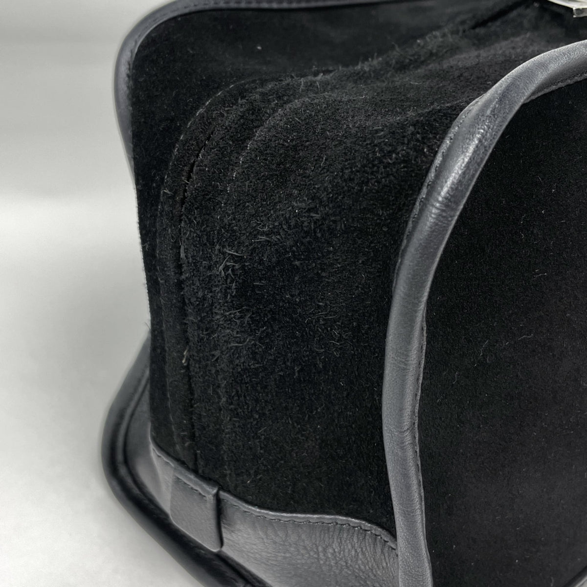 Loewe Black Suede Leather Handbag (Pre-Owned)