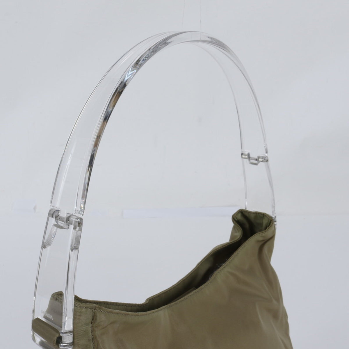 Prada Khaki Handbag Shoulder Bag (Pre-Owned)