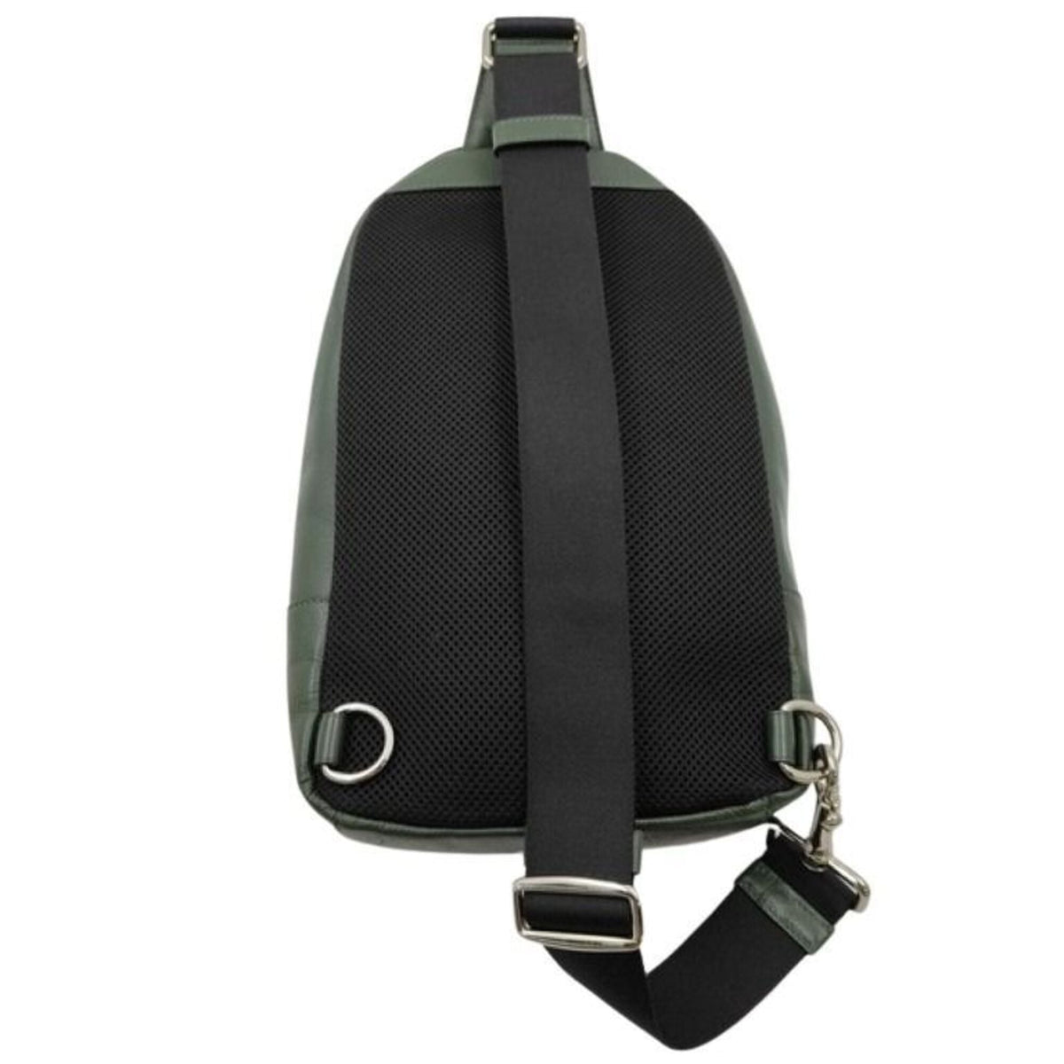 Coach Black Green Leather Shoulder Bag Sling Bag (Pre-Owned)