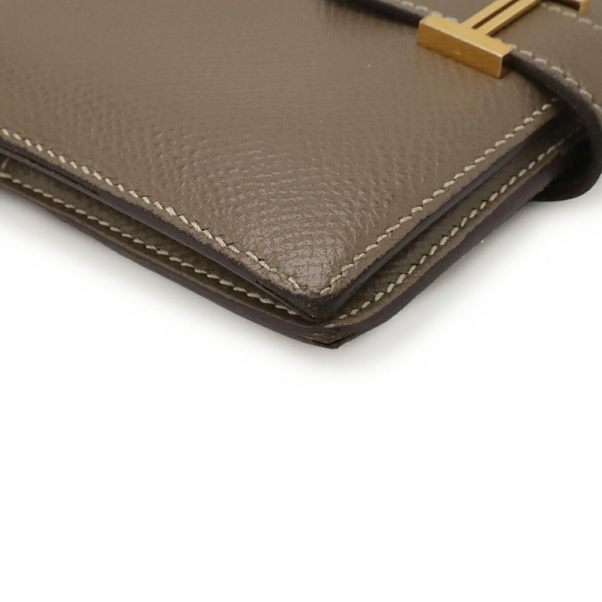 Hermes Etoupe Gray Epsom Leather Wallet (Bi-Fold) (Pre-Owned)
