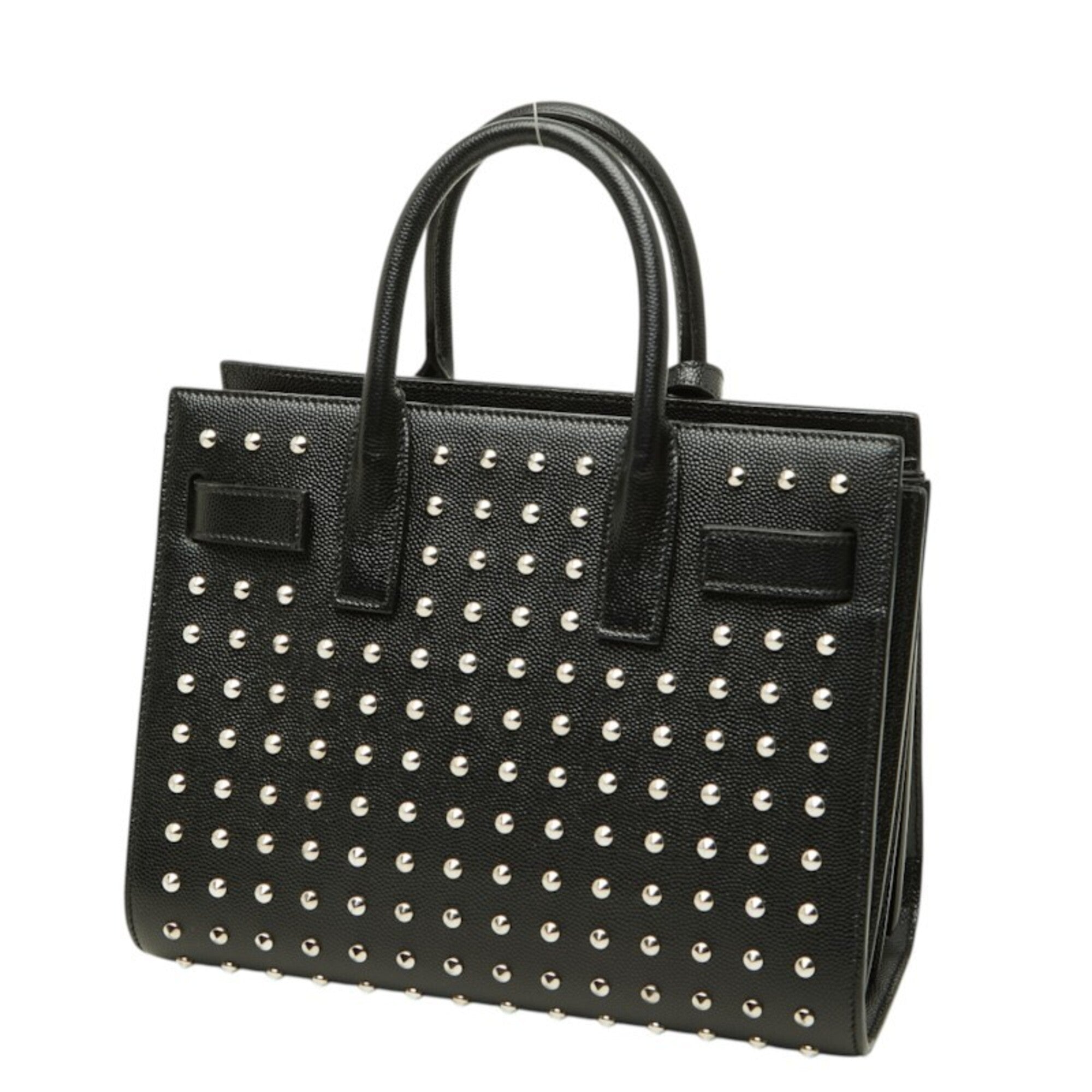 Saint Laurent Black Leather Handbag Shoulder Bag (Pre-Owned)