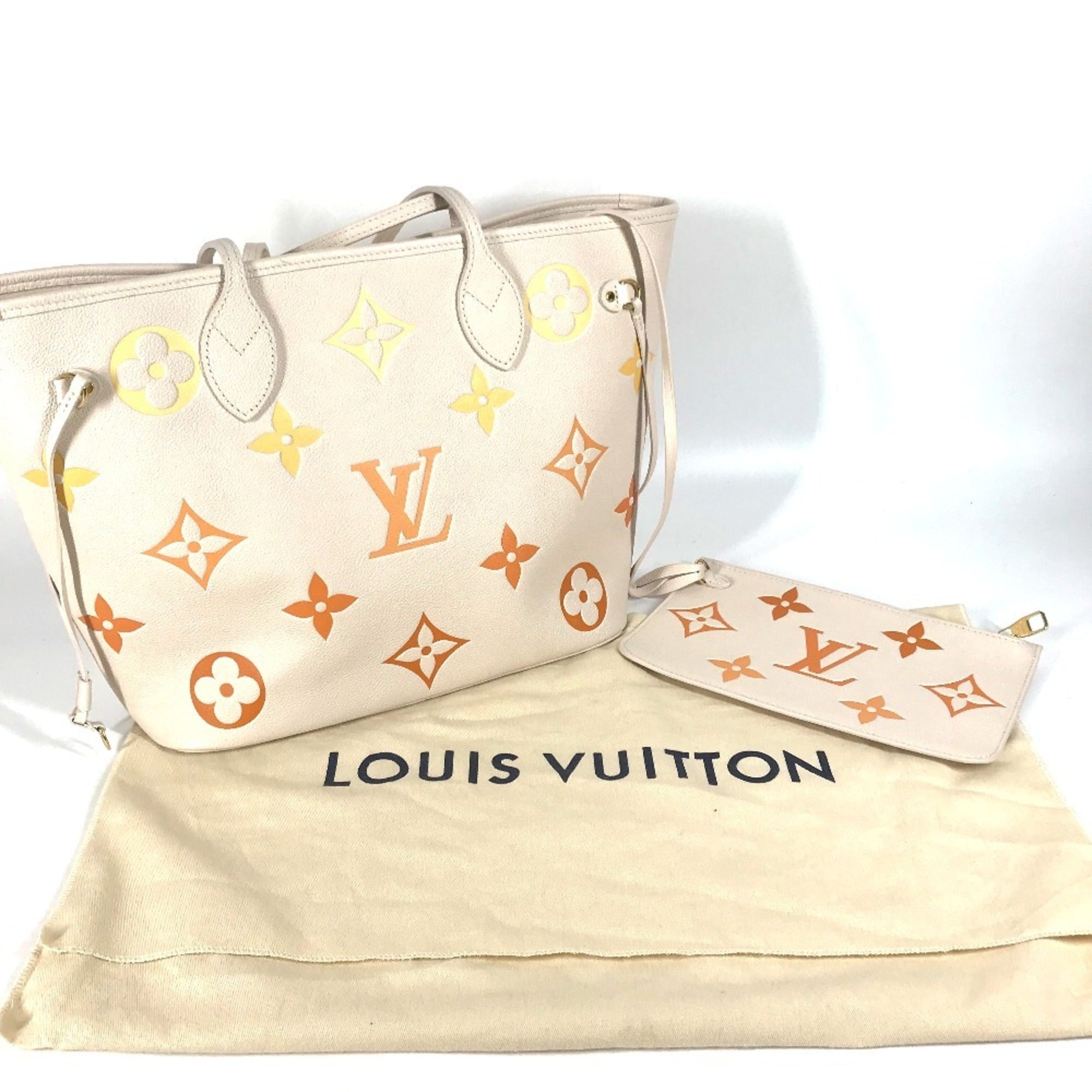 Louis Vuitton Beige Monogram Empreinte Pouch Shoulder Bag Tote Bag (Pre-Owned)