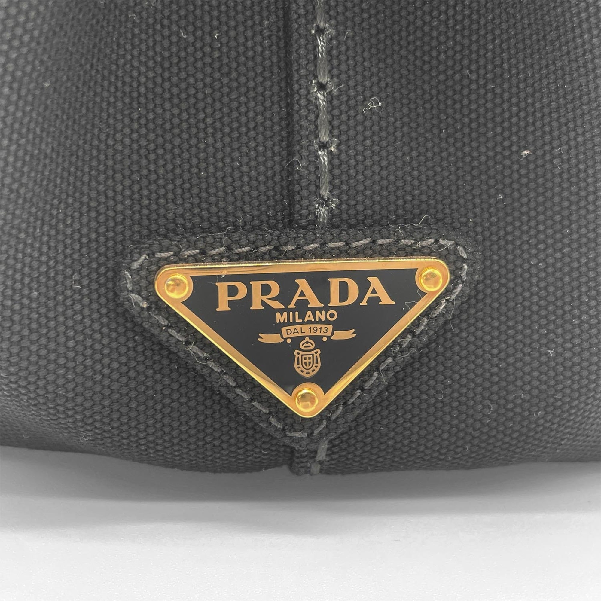 Prada Black Talco Canvas Tote Bag (Pre-Owned)