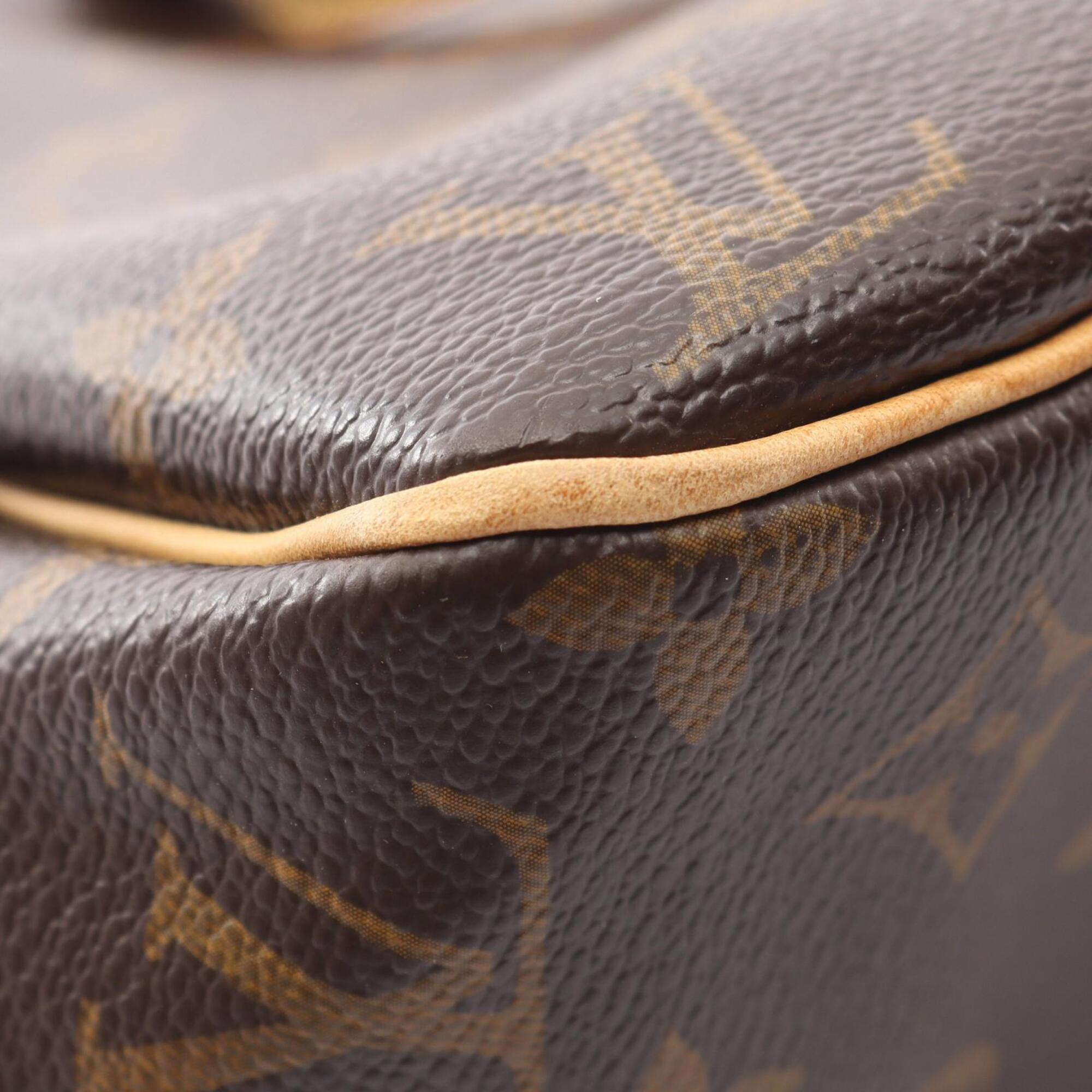 Louis Vuitton Brown Pvc Coated Canvas Leather Handbag Shoulder Bag (Pre-Owned)