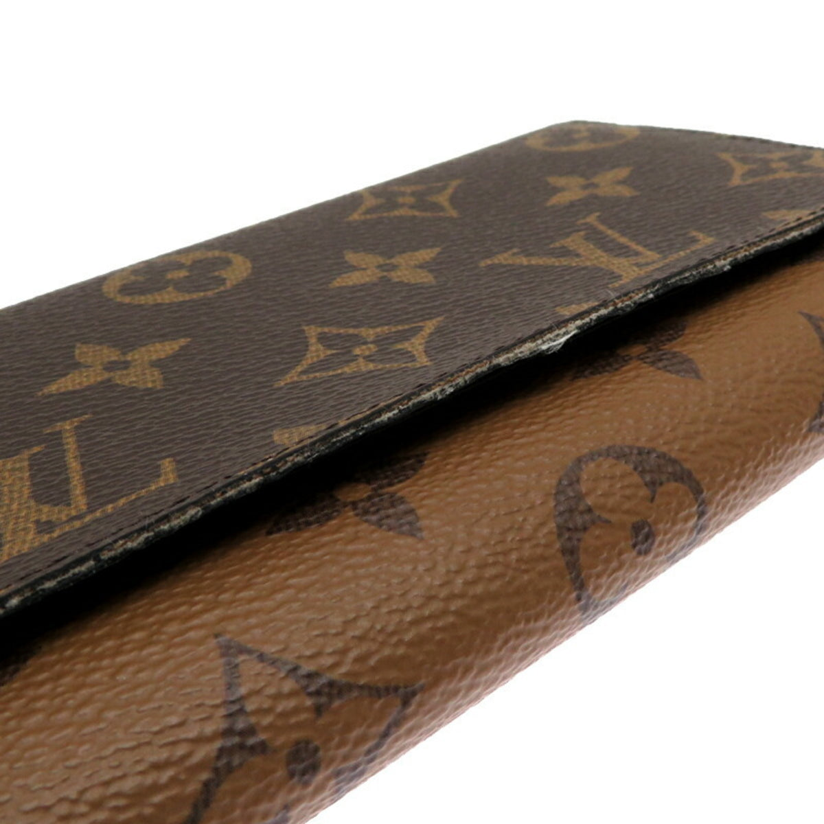 Louis Vuitton Brown Monogram Reverse Long Wallet (Tri-Fold) (Pre-Owned)