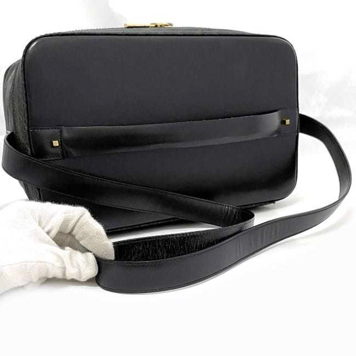 Loewe Black Green Canvas Leather Shoulder Bag (Pre-Owned)