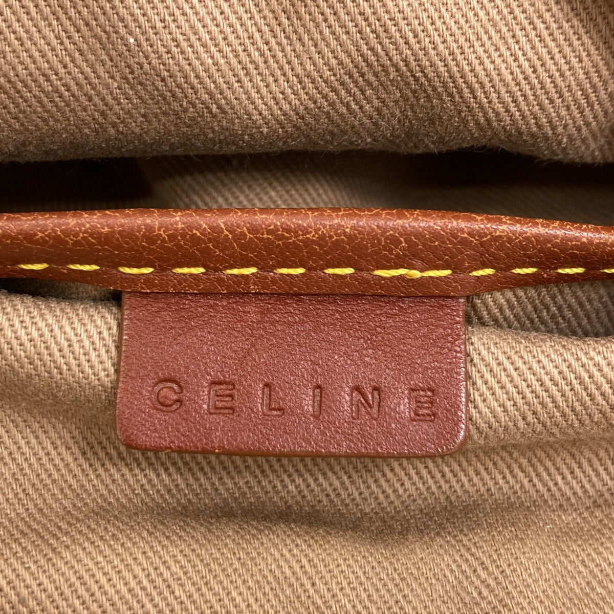 Celine Brown Canvas Shoulder Bag (Pre-Owned)