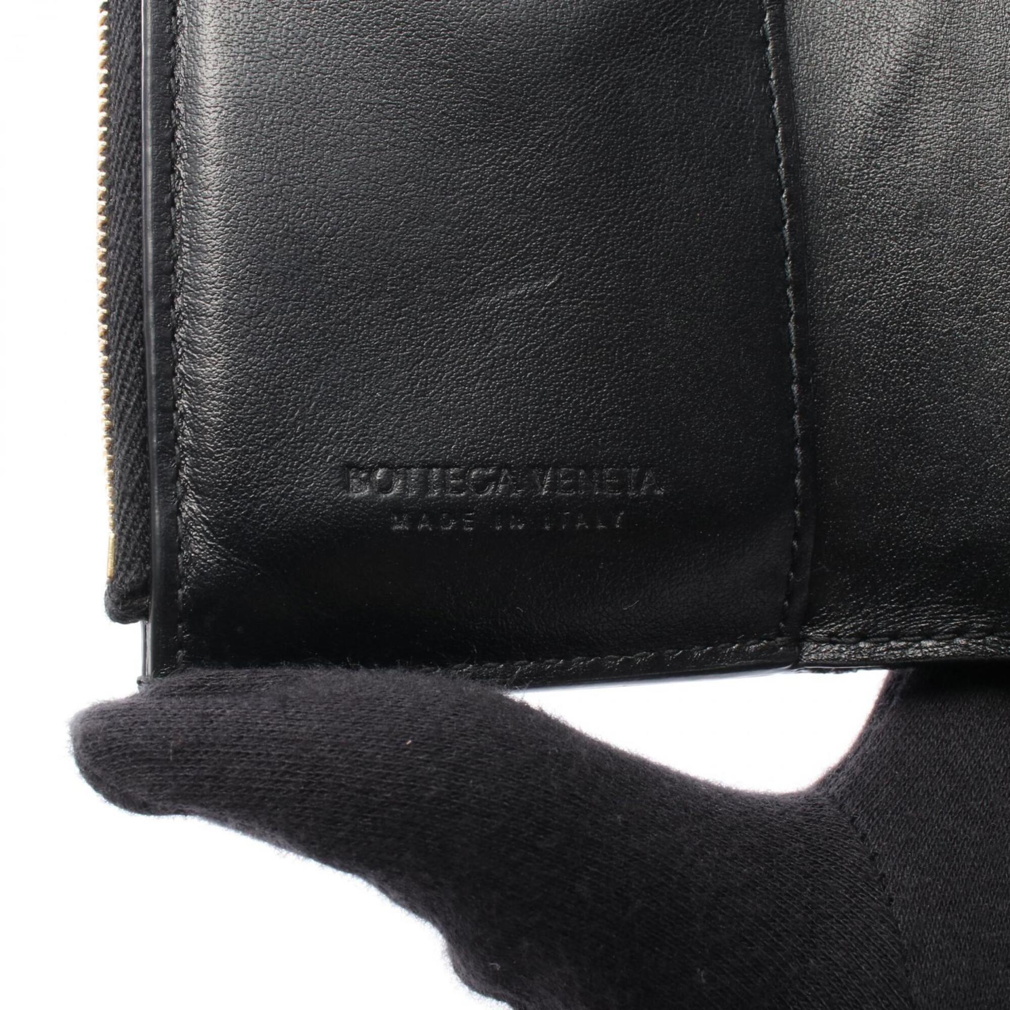 Bottega Veneta Black Intrecciato Wallet (Tri-Fold) (Pre-Owned)