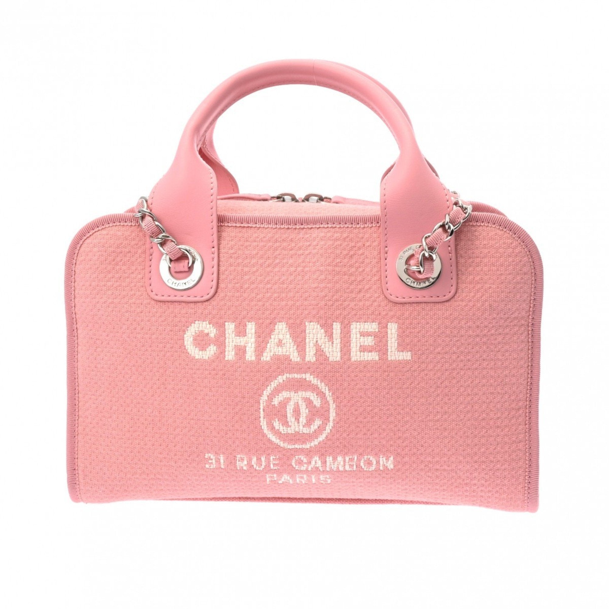 Chanel Pink Canvas Handbag (Pre-Owned)