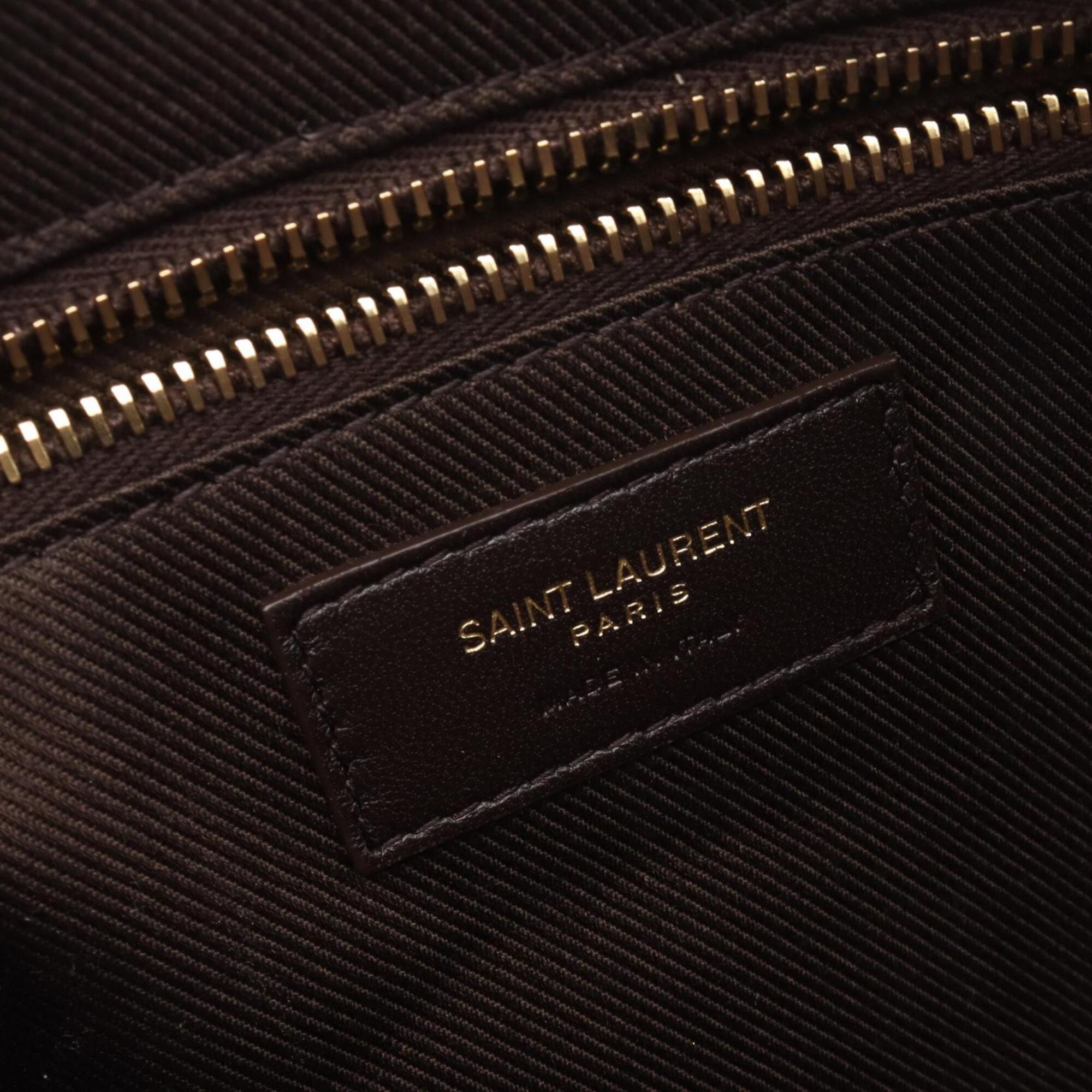 Saint Laurent Brown Pvc Leather Handbag Shoulder Bag (Pre-Owned)