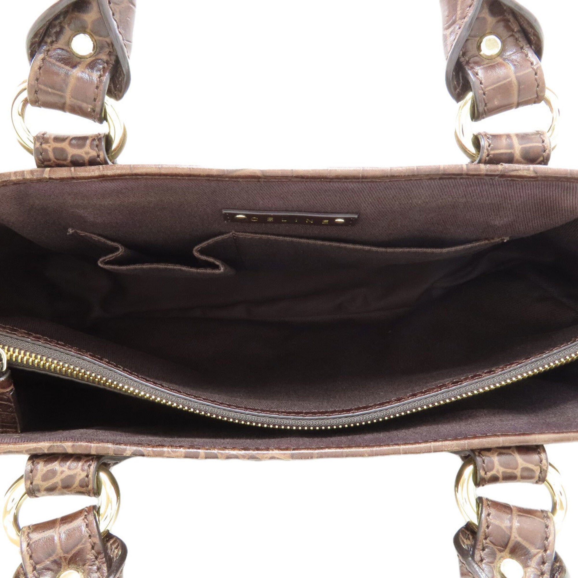 Celine Dark Brown Canvas Handbag (Pre-Owned)