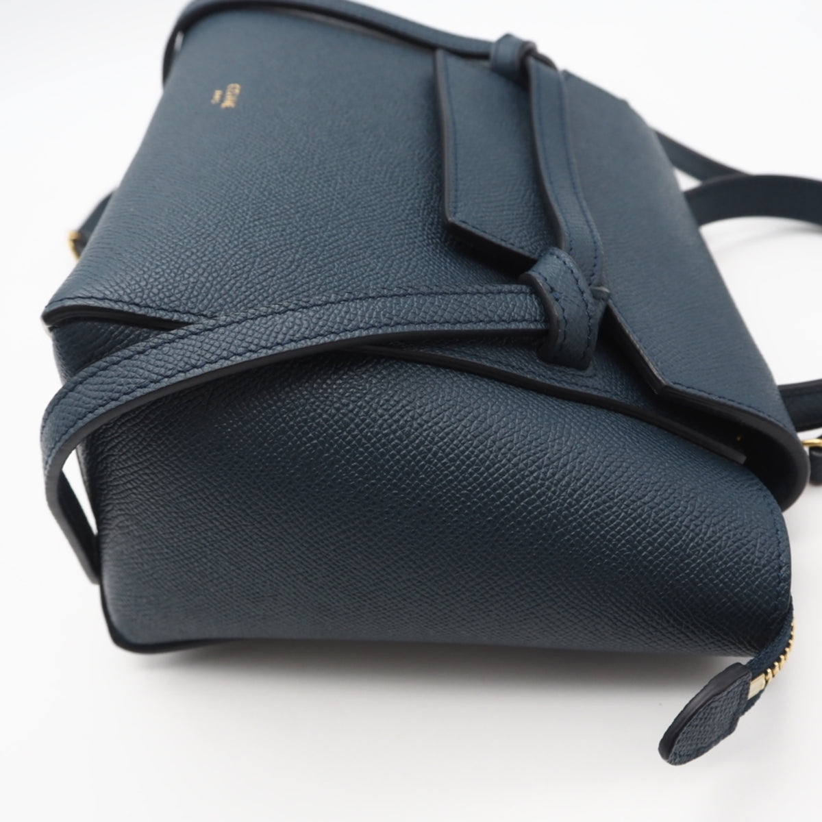 Celine Dark Green Green Leather Briefcase Handbag (Pre-Owned)