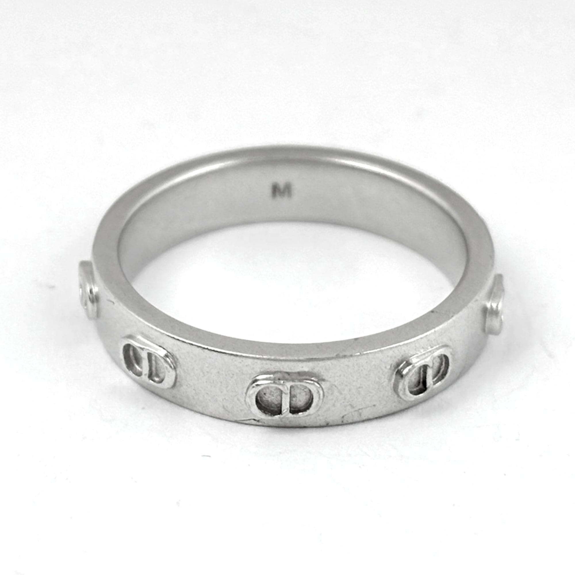Christian Dior Silver Silver Band Ring (Pre-Owned)