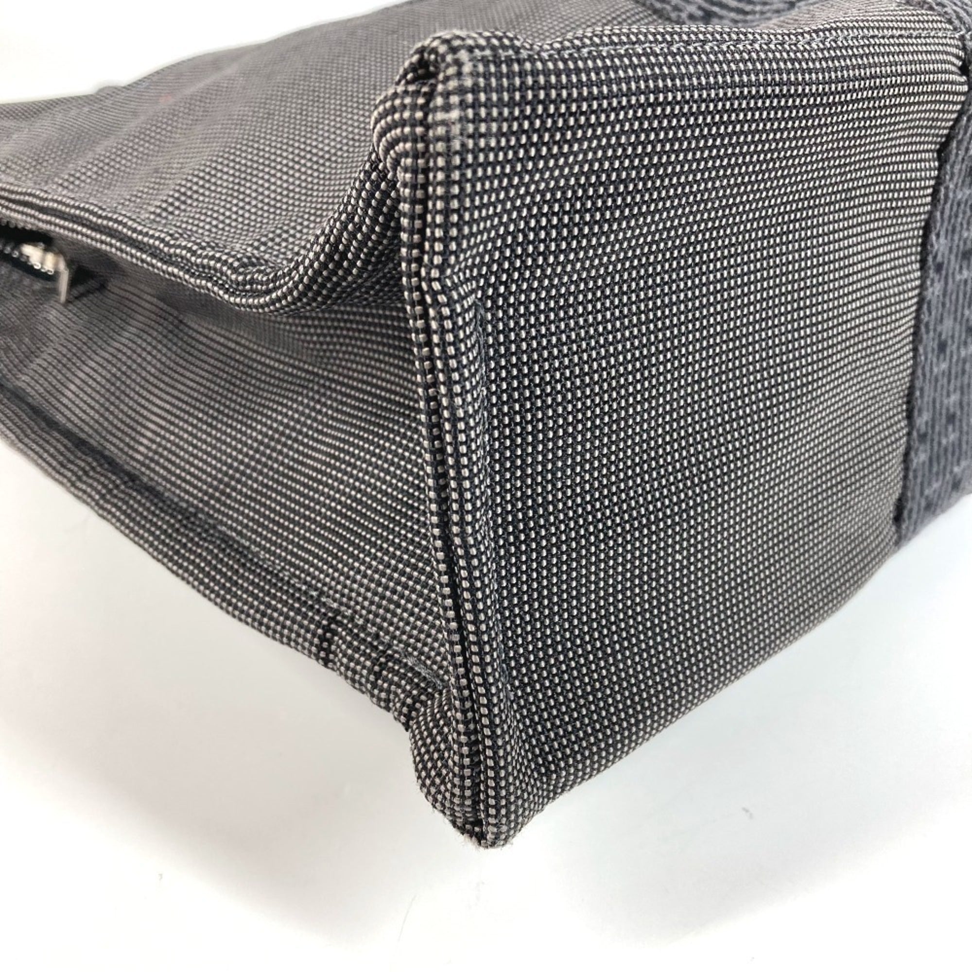 Hermes Her Line Gray Canvas Handbag Tote Bag (Pre-Owned)