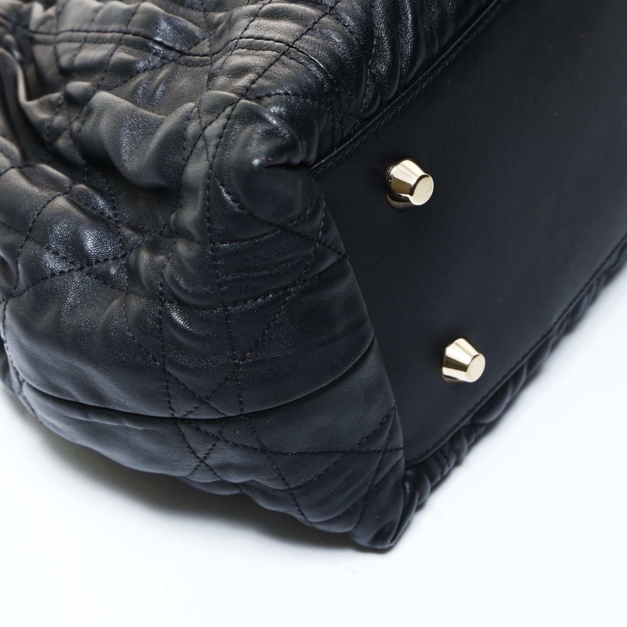 Christian Dior Black Leather Tote Bag (Pre-Owned)