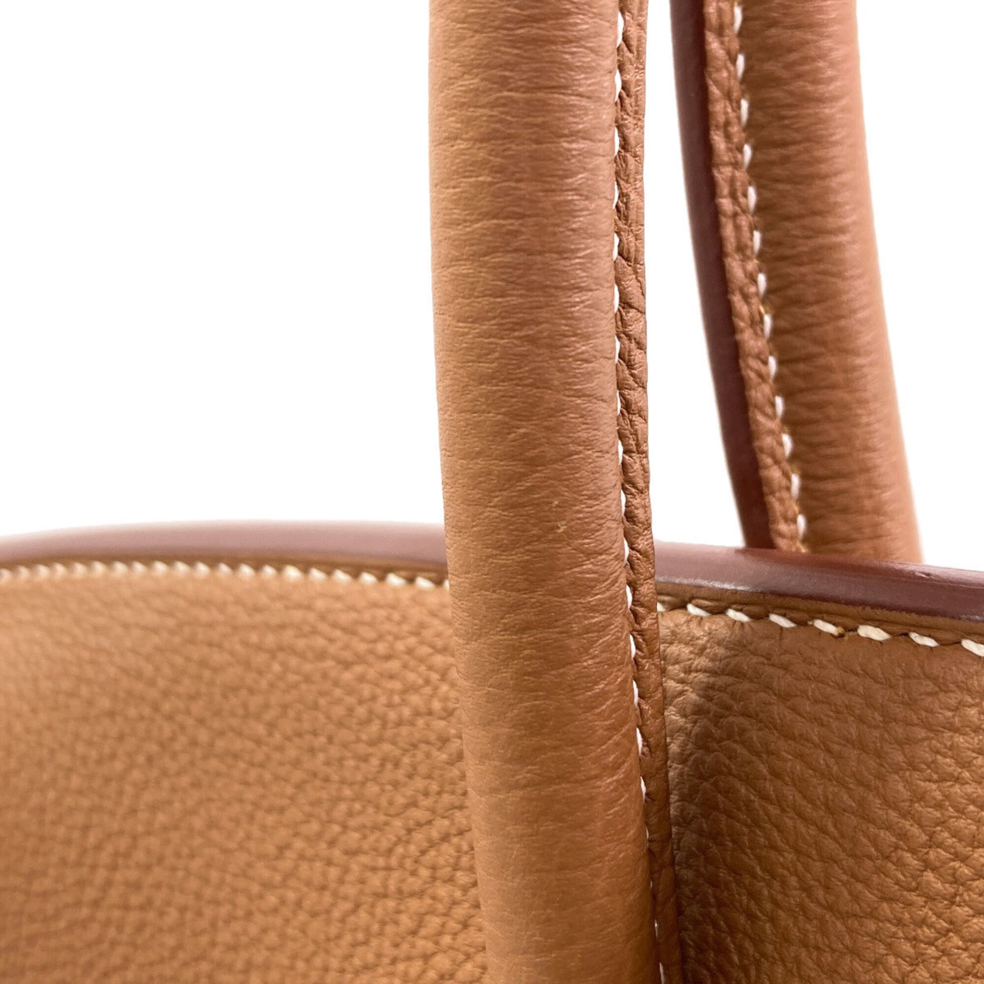 Hermes Gold Togo Leather Handbag (Pre-Owned)