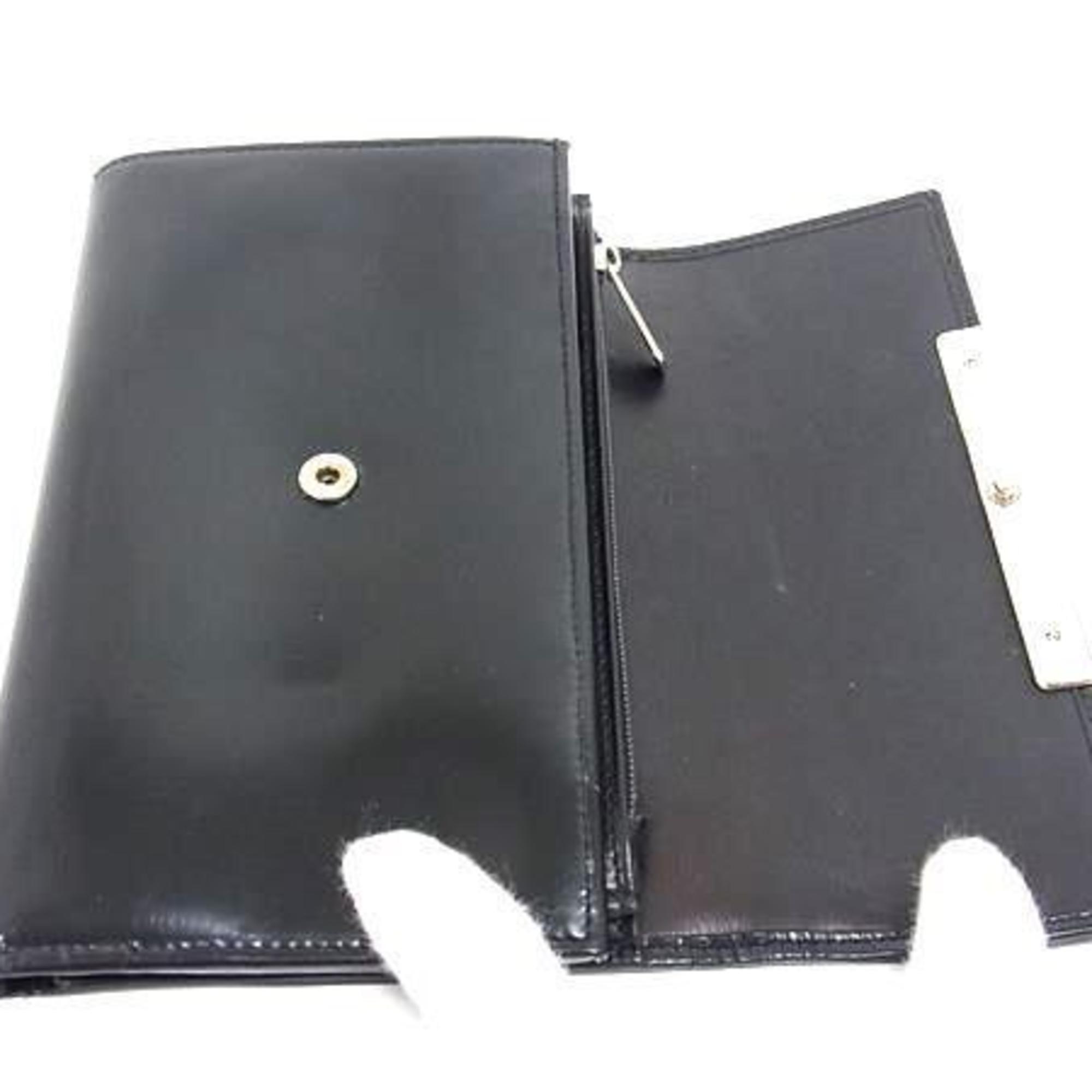 Cartier Black Patent Leather Wallet (Tri-Fold) (Pre-Owned)