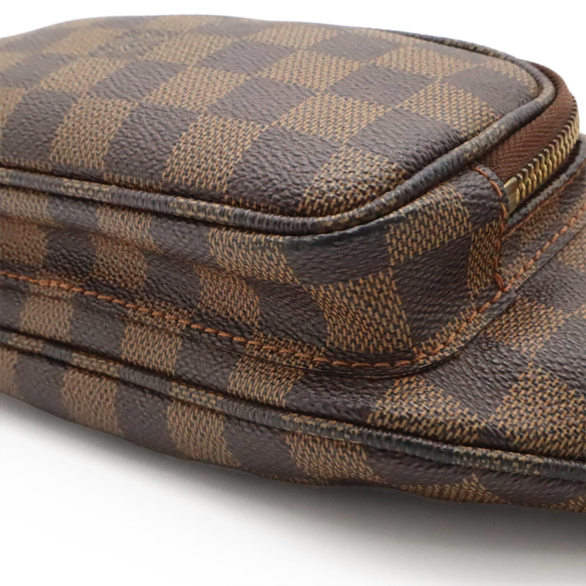 Louis Vuitton Brown Damier Canvas White Damier Canvas Fanny Pack Pouch (Pre-Owned)