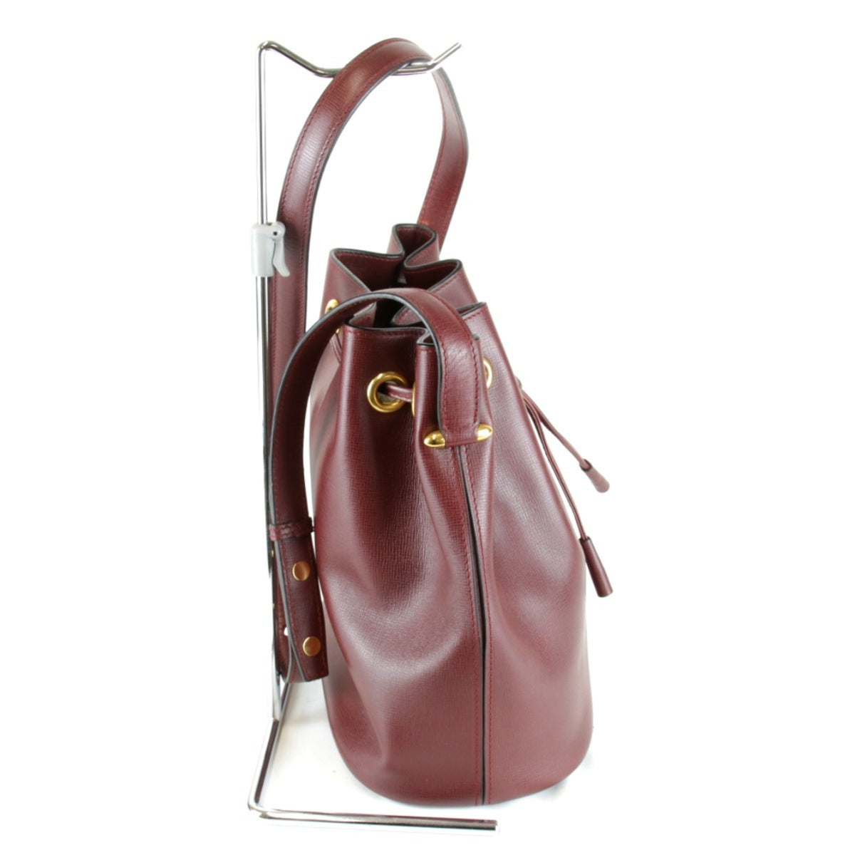 Cartier Red Color Leather Shoulder Bag (Pre-Owned)