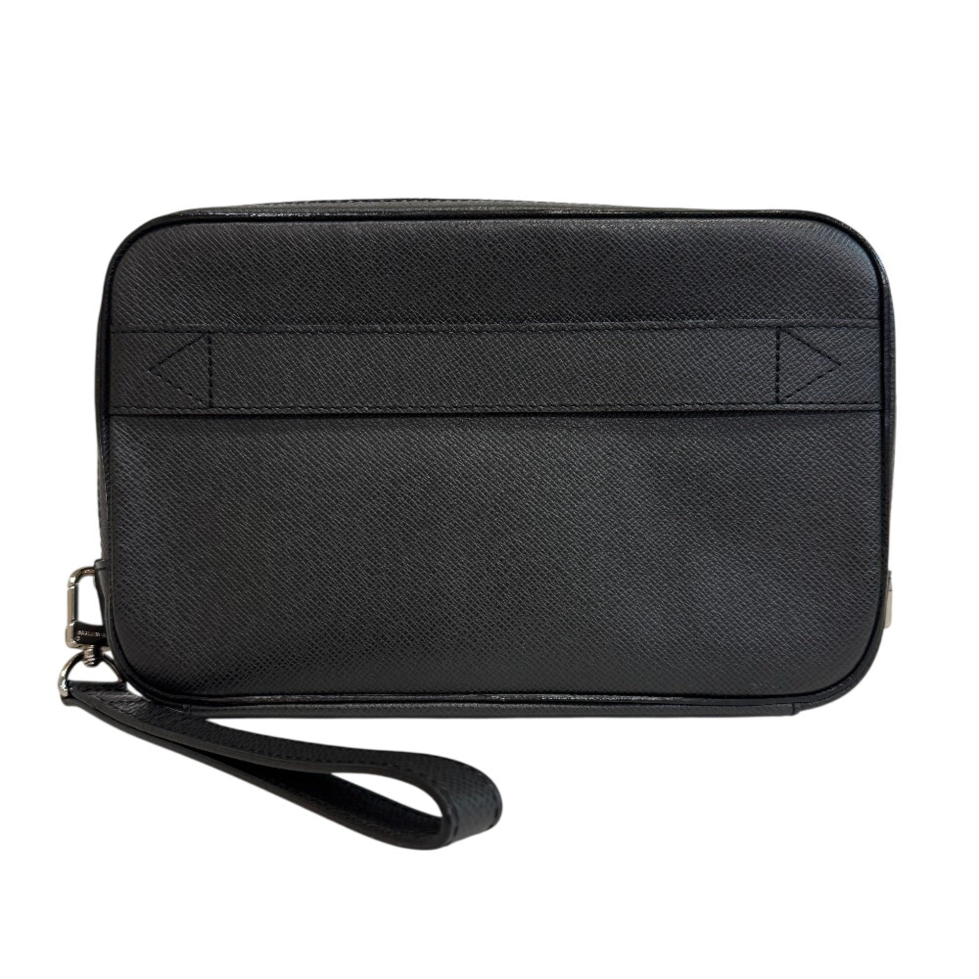 Louis Vuitton Ardoise Black Taiga Leather Clutch Bag Pouch (Pre-Owned)