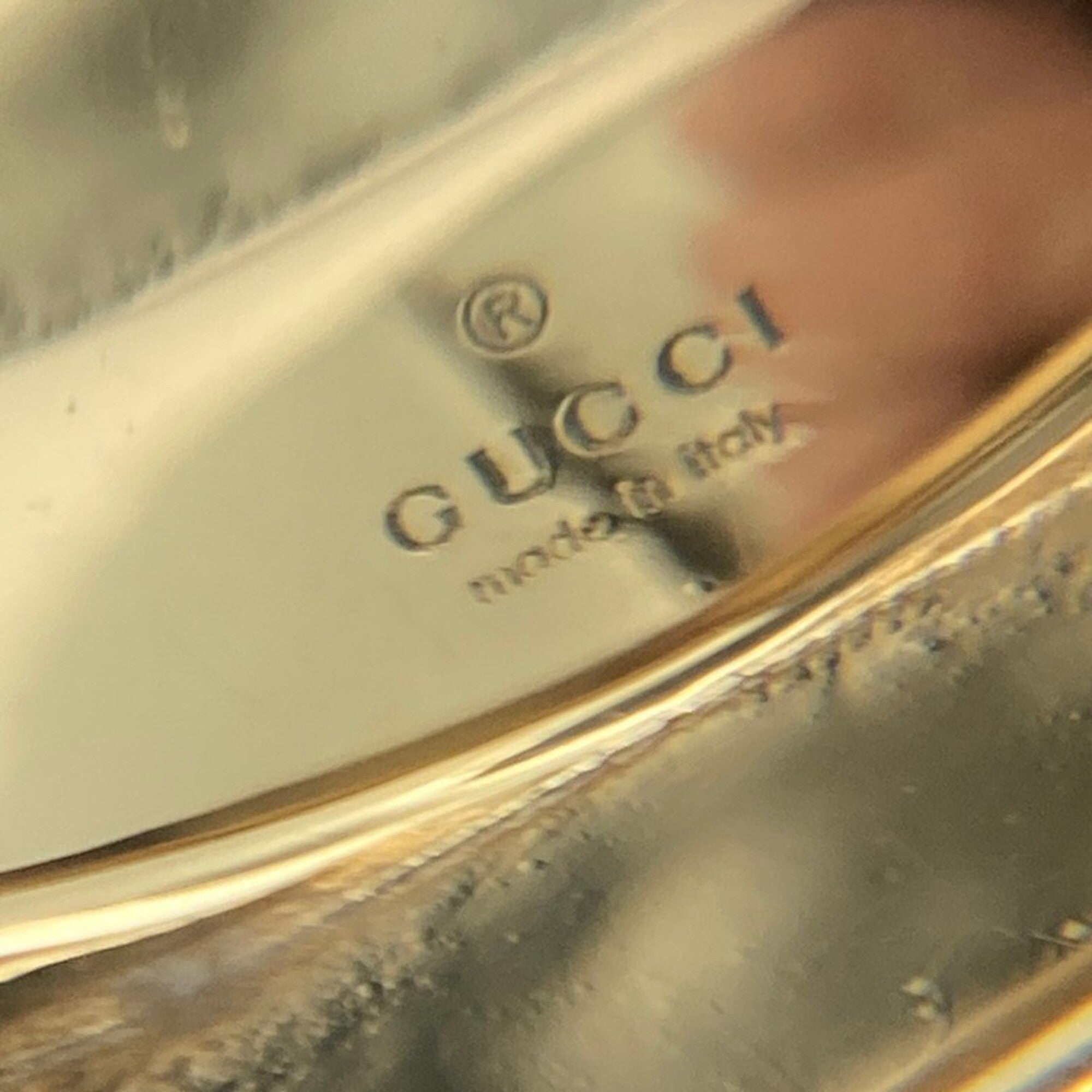 Gucci Pink Metal Band Ring (Pre-Owned)