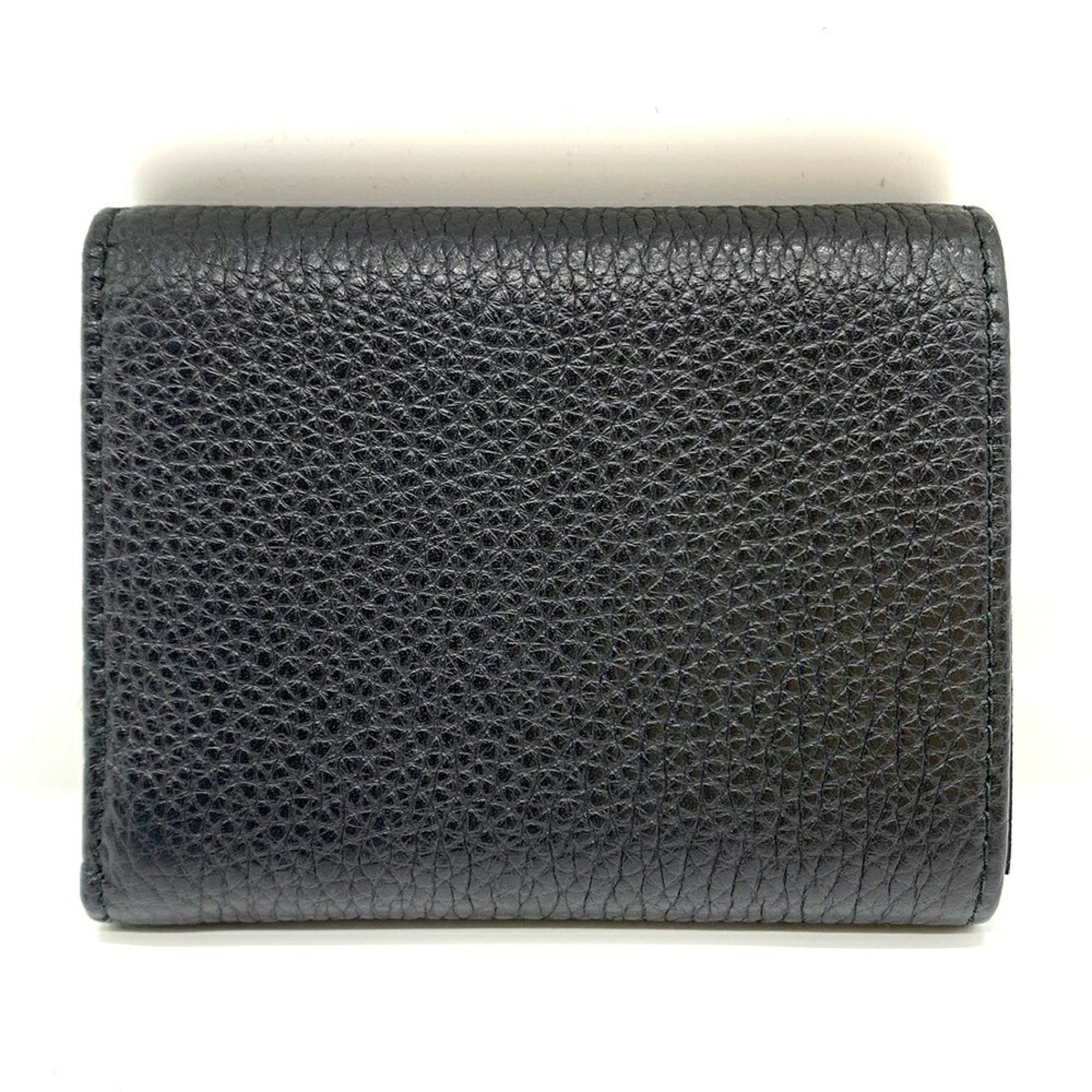 Prada Black Leather Wallet (Tri-Fold) (Pre-Owned)