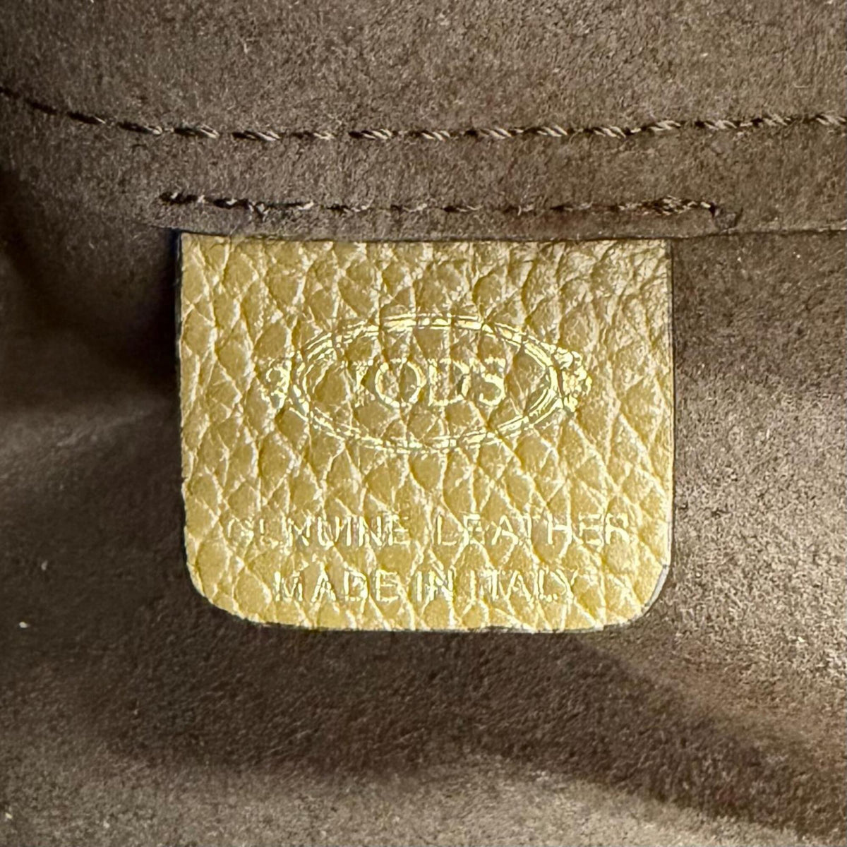 Tod's Olive Leather Pouch Shopping Bag Shoulder Bag Tote Bag (Pre-Owned)
