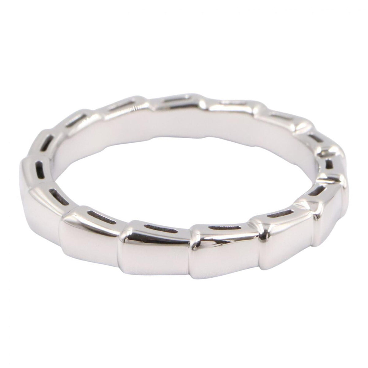 Bvlgari Silver White Gold (18K) Band Ring (Pre-Owned)