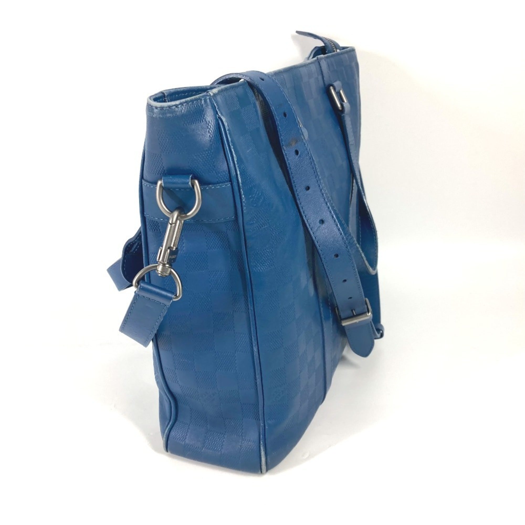 Louis Vuitton Blue Galle Damier Infini Shoulder Bag Tote Bag (Pre-Owned)