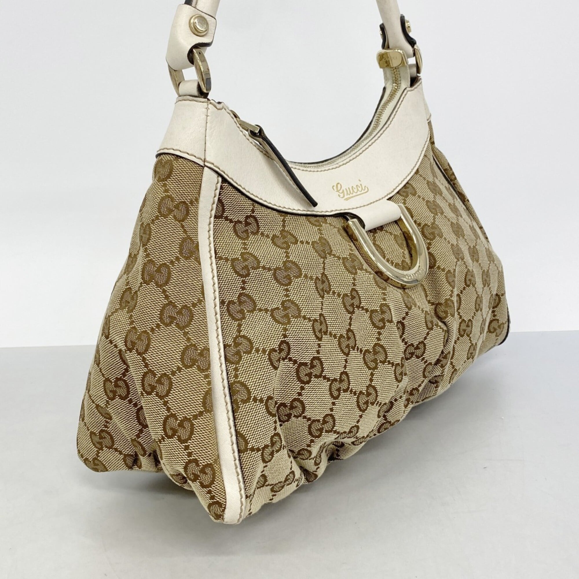 Gucci Beige Canvas Handbag (Pre-Owned)