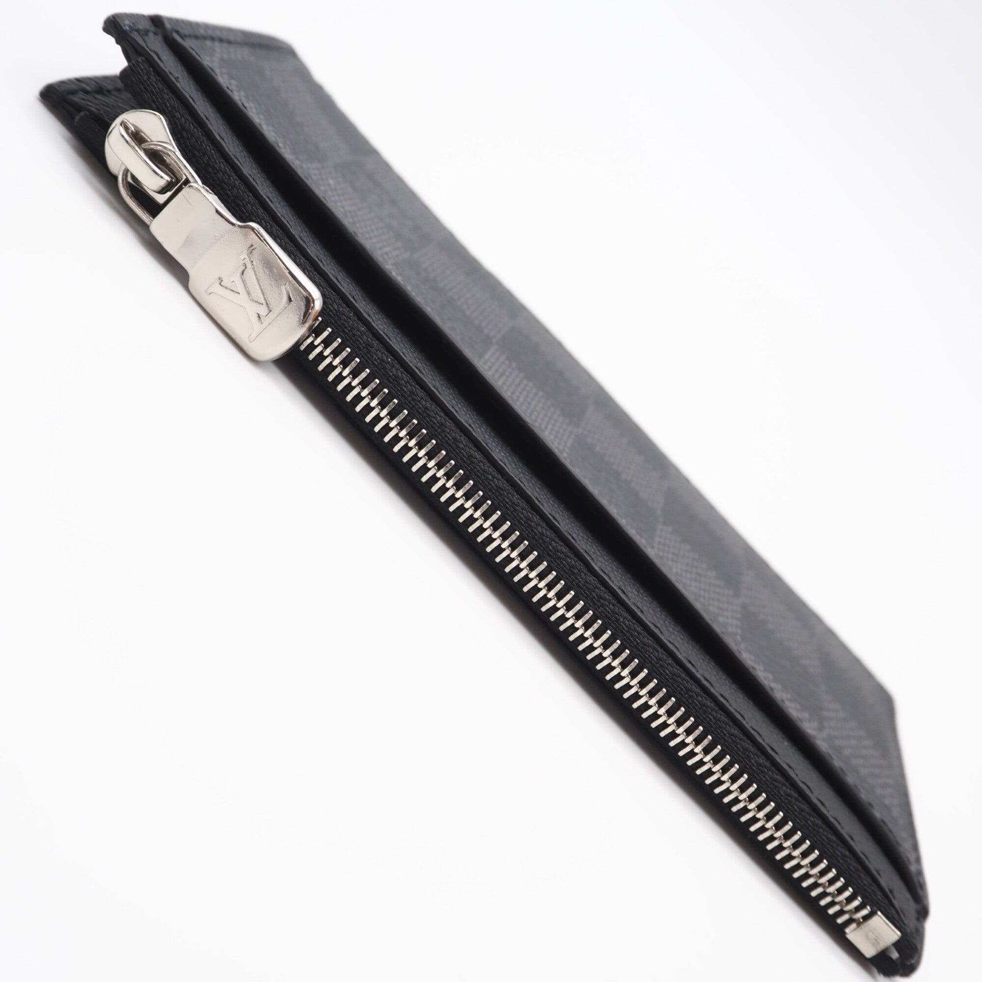 Louis Vuitton Damier Graphite Black Gray Coated Canvas Leather Coin Purse/Coin Case (Pre-Owned)