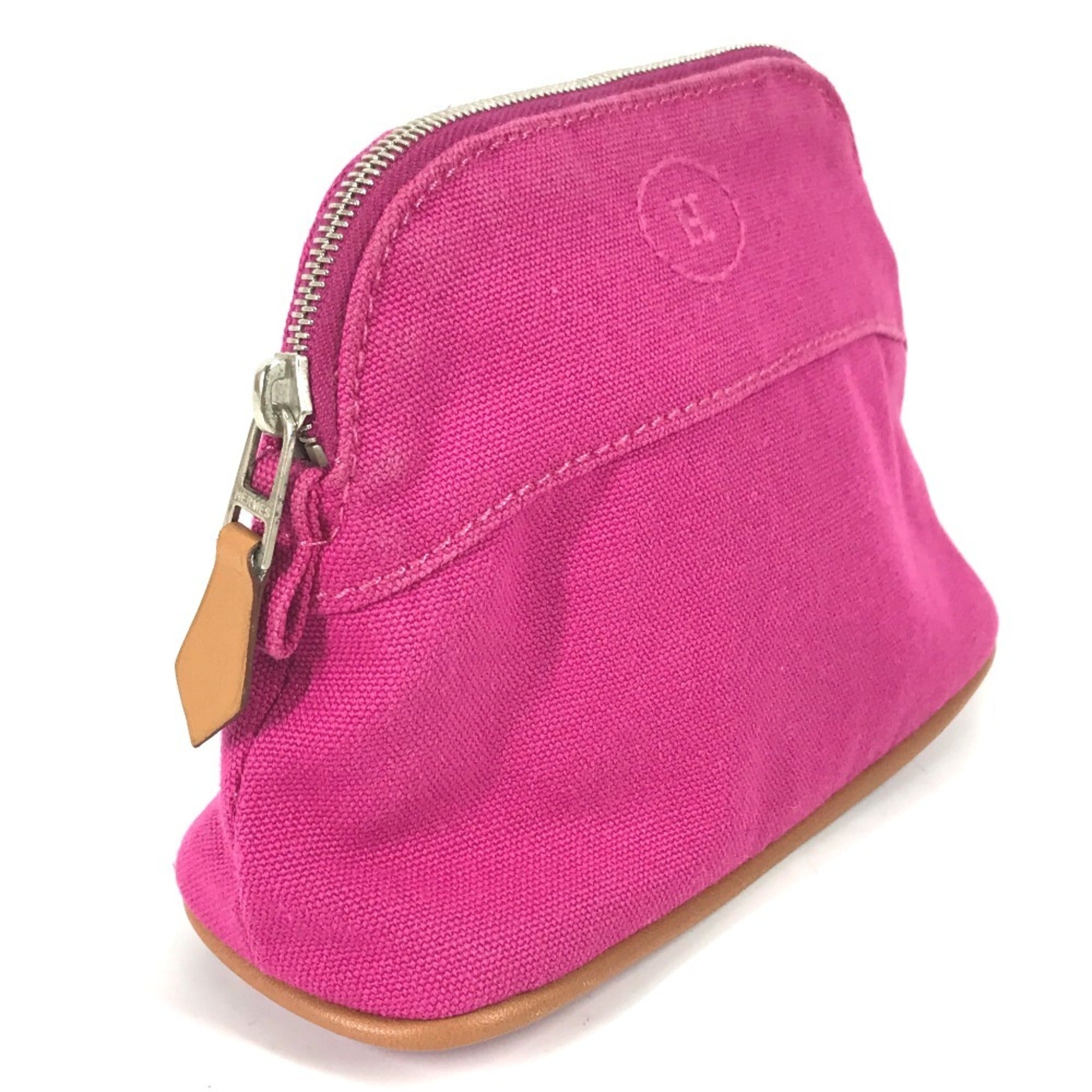 Hermes Pink Canvas Pouch (Pre-Owned)