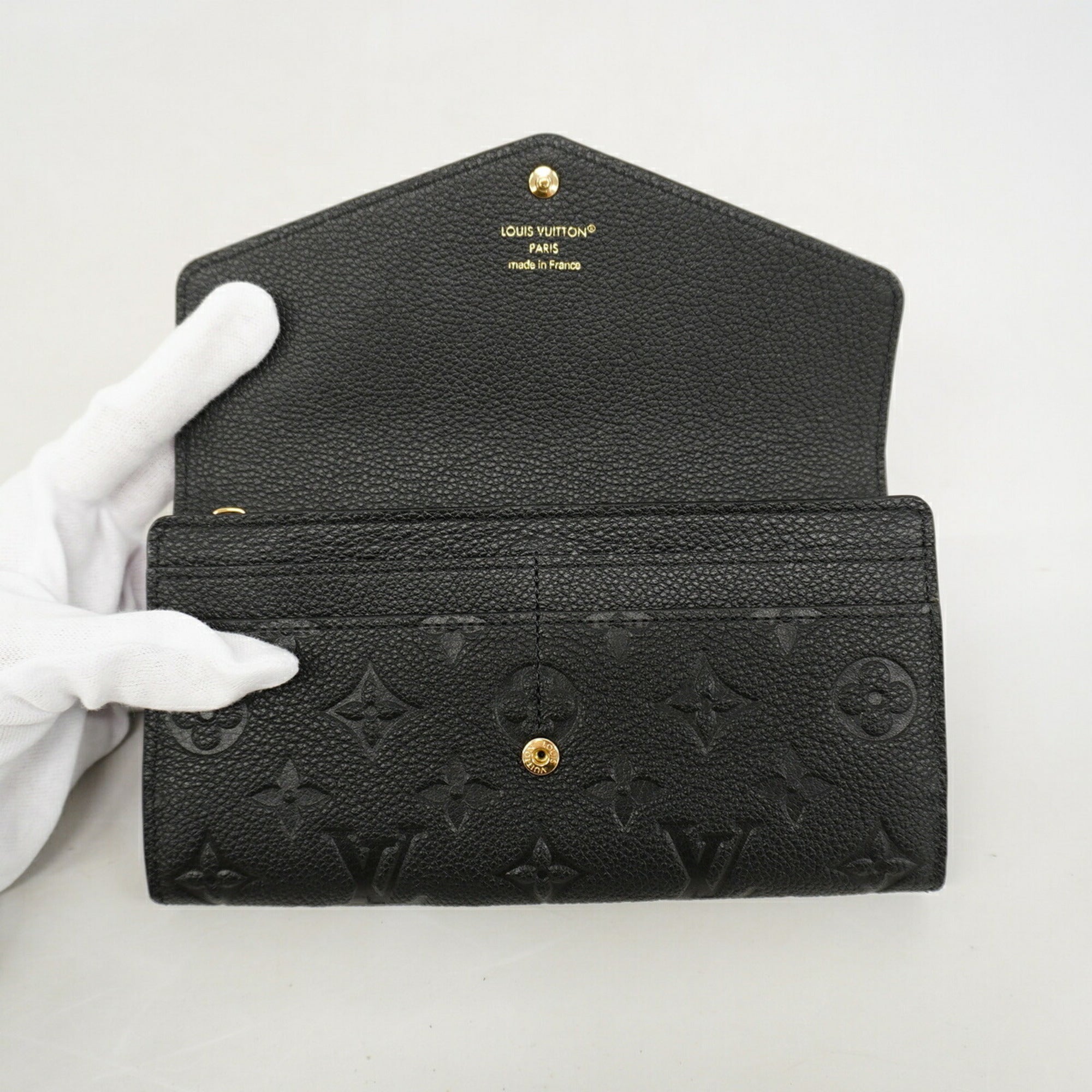 Louis Vuitton Noir Long Wallet (Bi-Fold) (Pre-Owned)