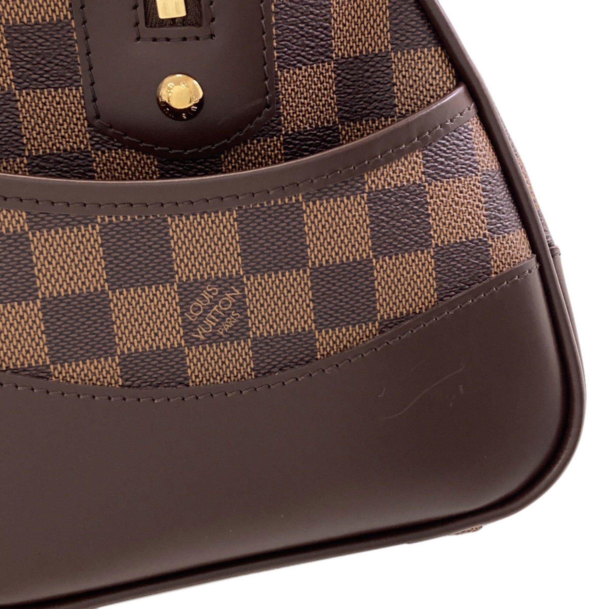 Louis Vuitton Damier Canvas Ebene Damier Canvas Boston Bag (Pre-Owned)