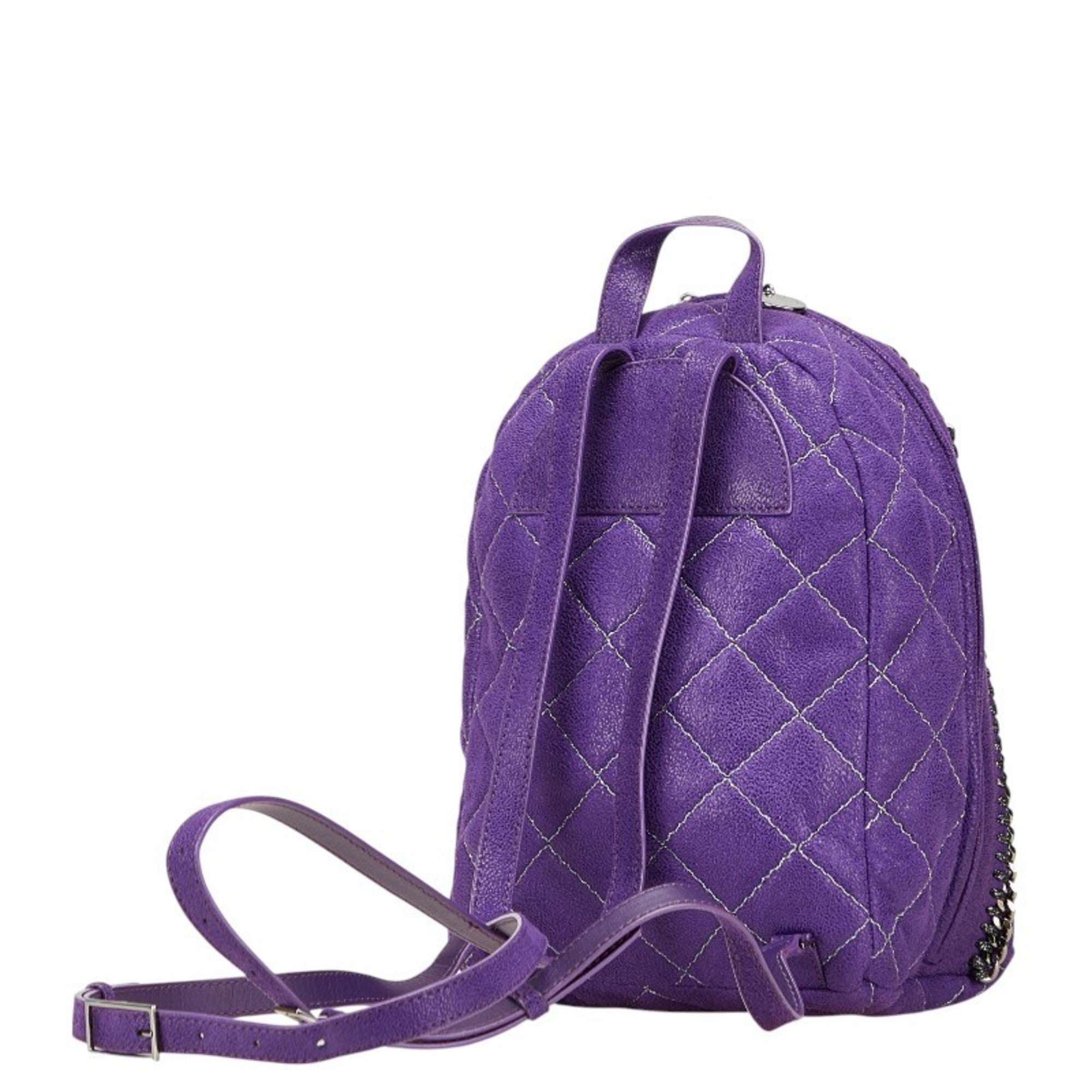 Stella Mccartney Purple Polyester Leather Backpack (Pre-Owned)