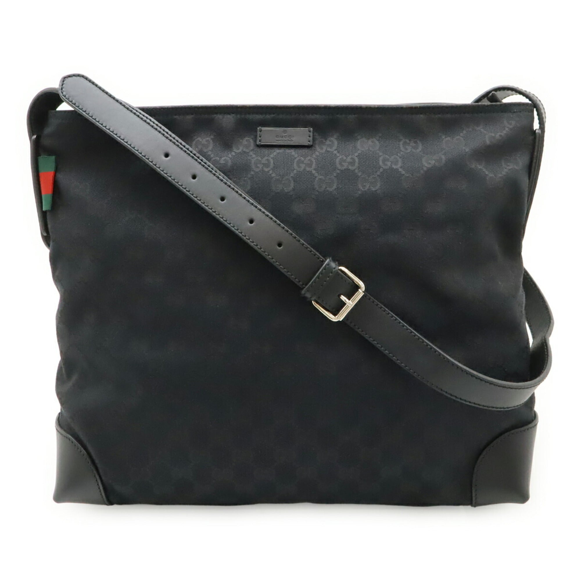 Gucci Black Green Red Color White Yellow Gg Canvas Shoulder Bag (Pre-Owned)
