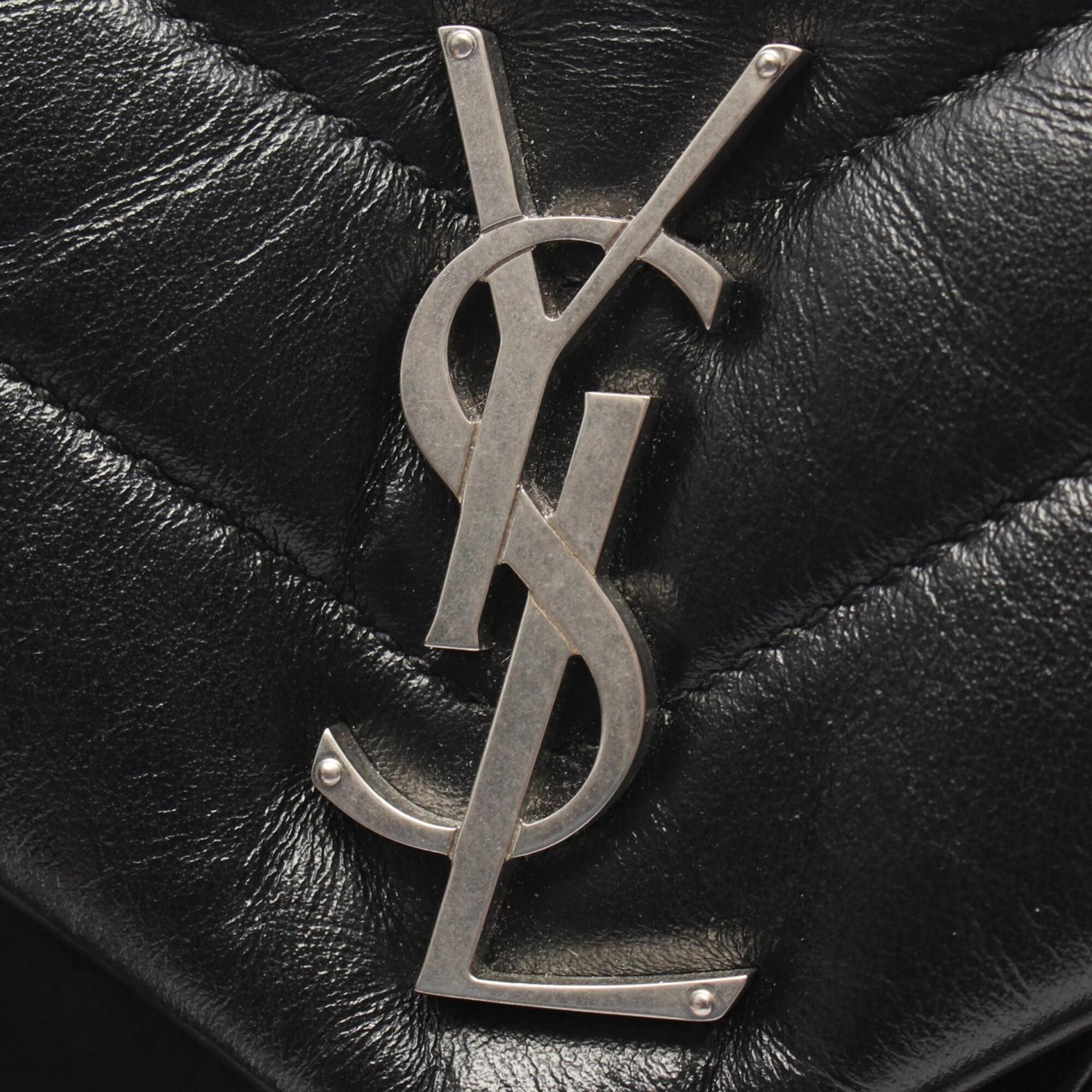 Saint Laurent Black Leather Backpack Handbag (Pre-Owned)