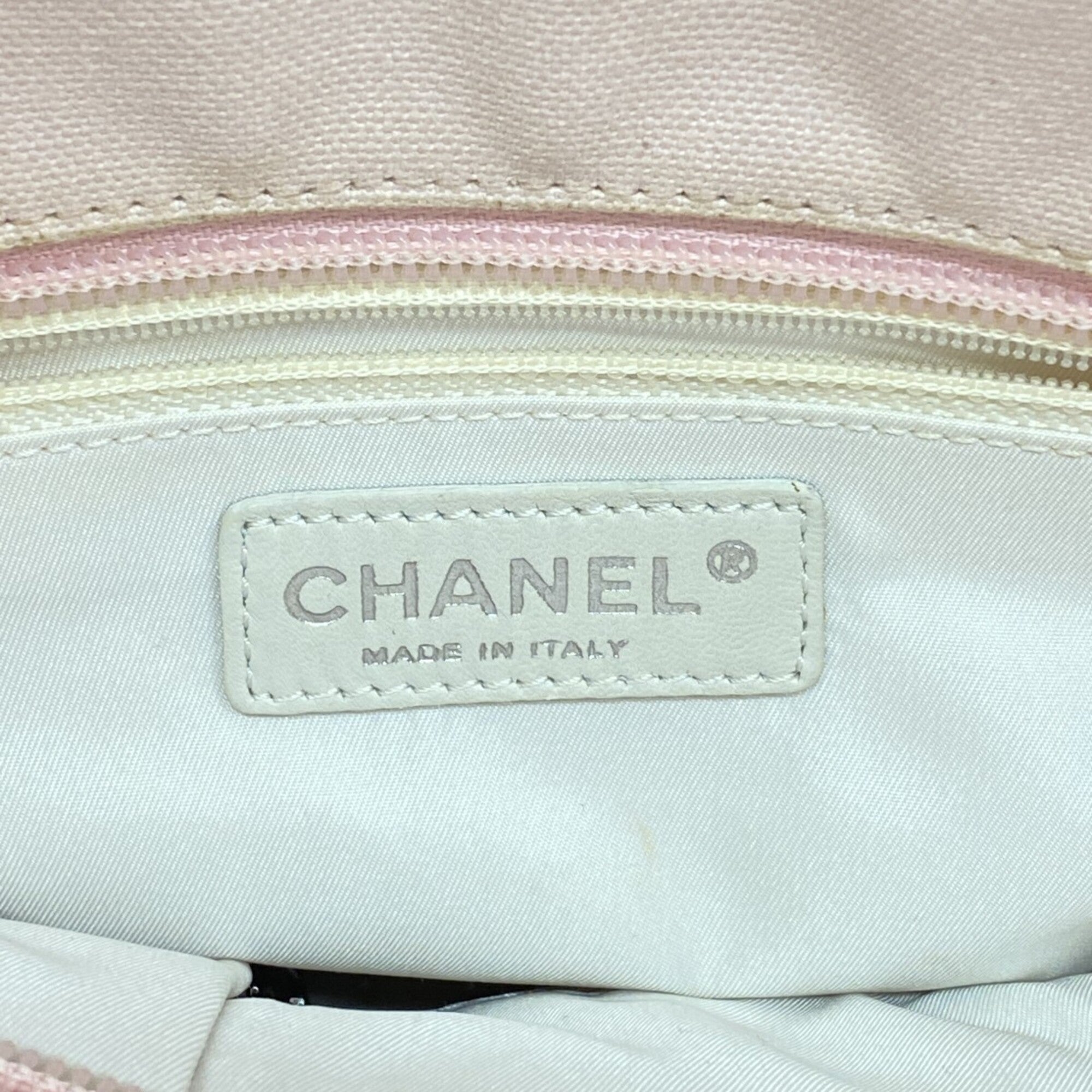 Chanel Pink Canvas Tote Bag (Pre-Owned)