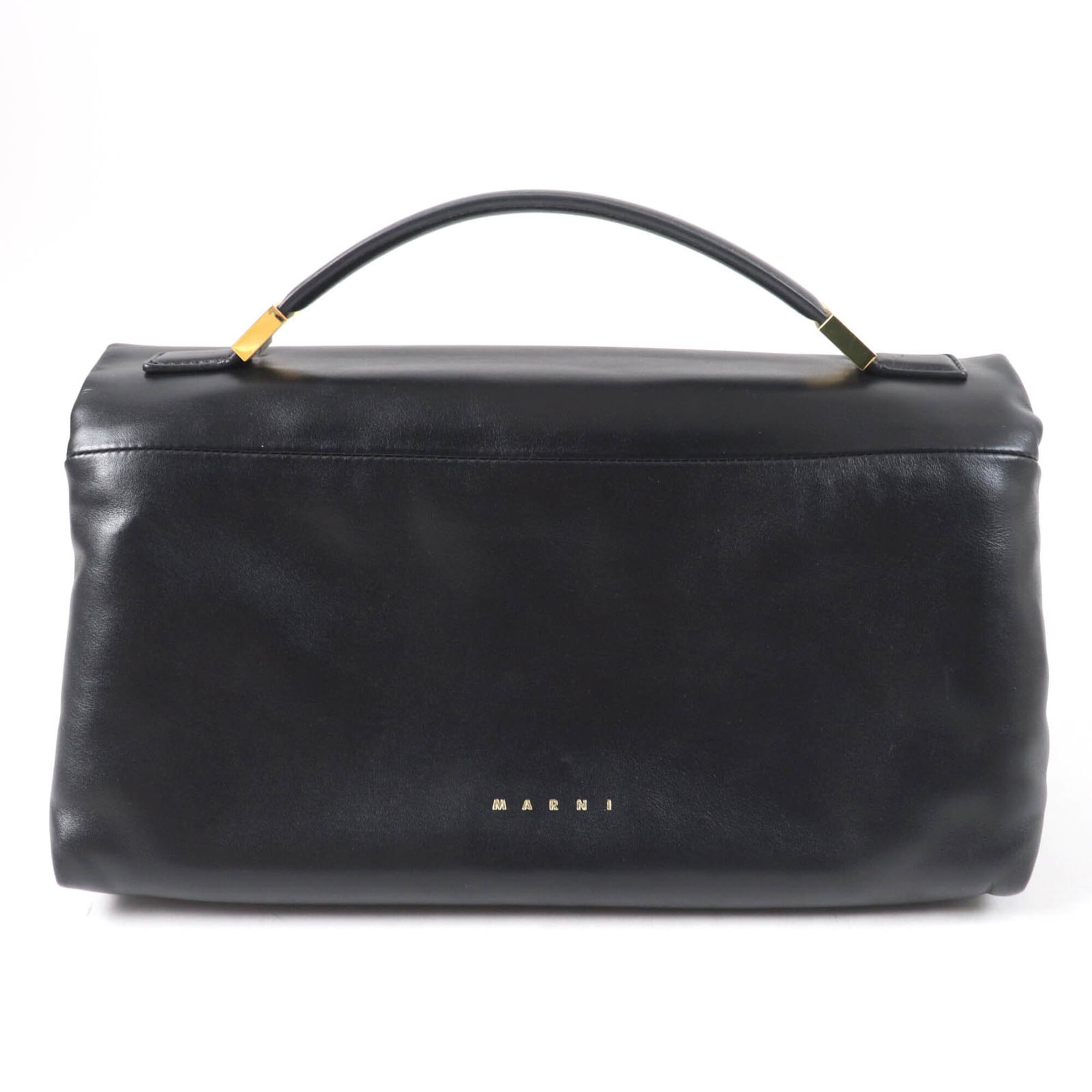 Marni Black Leather Shoulder Bag (Pre-Owned)