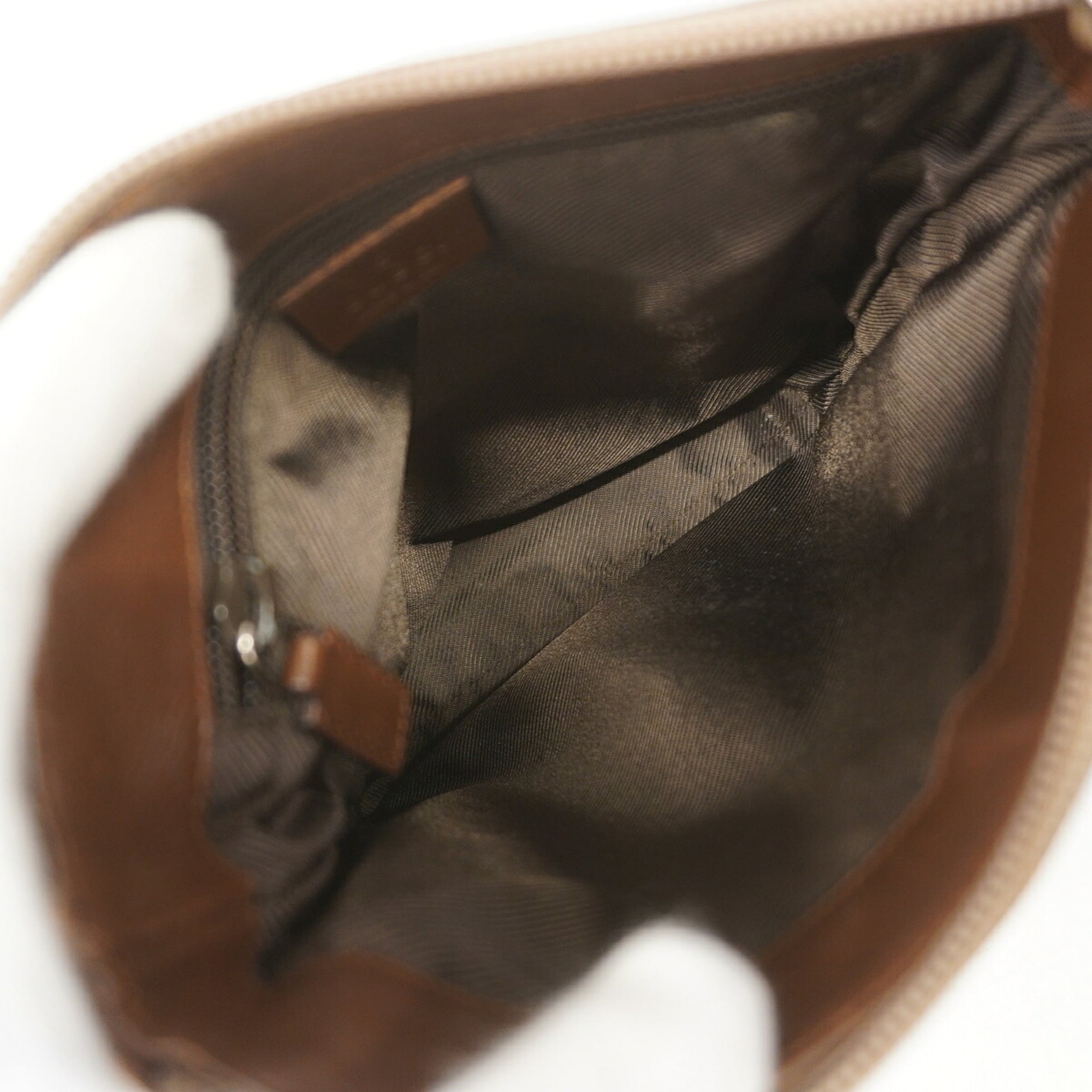 Gucci Brown Canvas Shoulder Bag (Pre-Owned)
