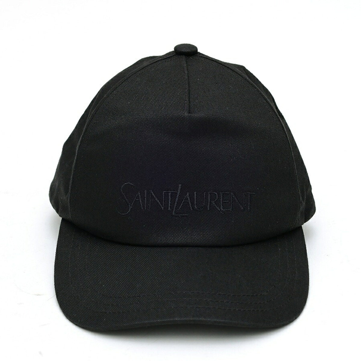 Yves Saint Laurent Black Cotton Linen Cap (Pre-Owned)