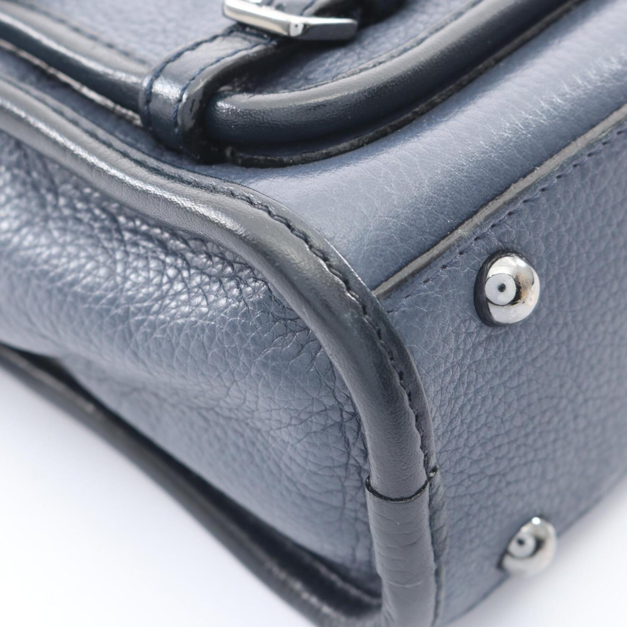 Loewe Blue Navy Leather Handbag (Pre-Owned)