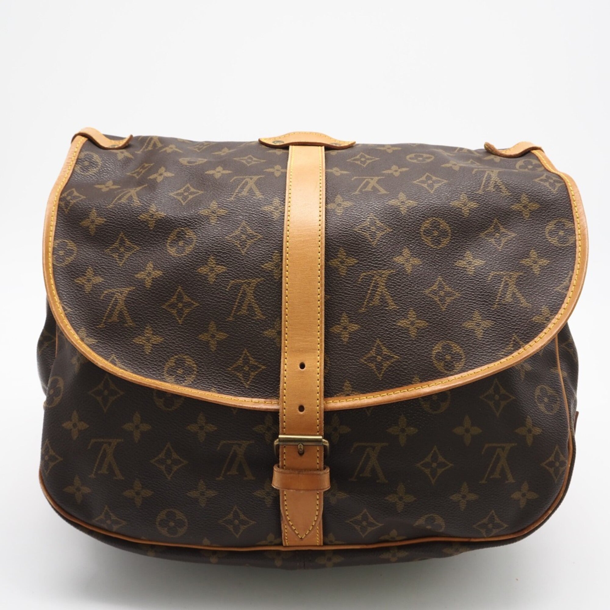 Louis Vuitton Monogram Brown Coated Canvas Leather Shoulder Bag (Pre-Owned)
