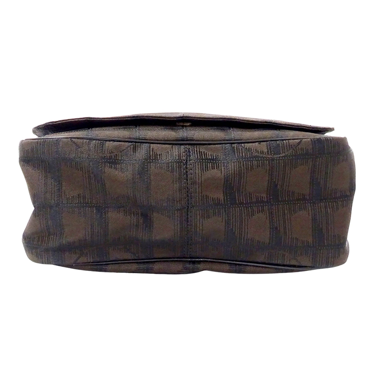 Chanel Dark Brown Nylon Messenger Bag Shoulder Bag (Pre-Owned)