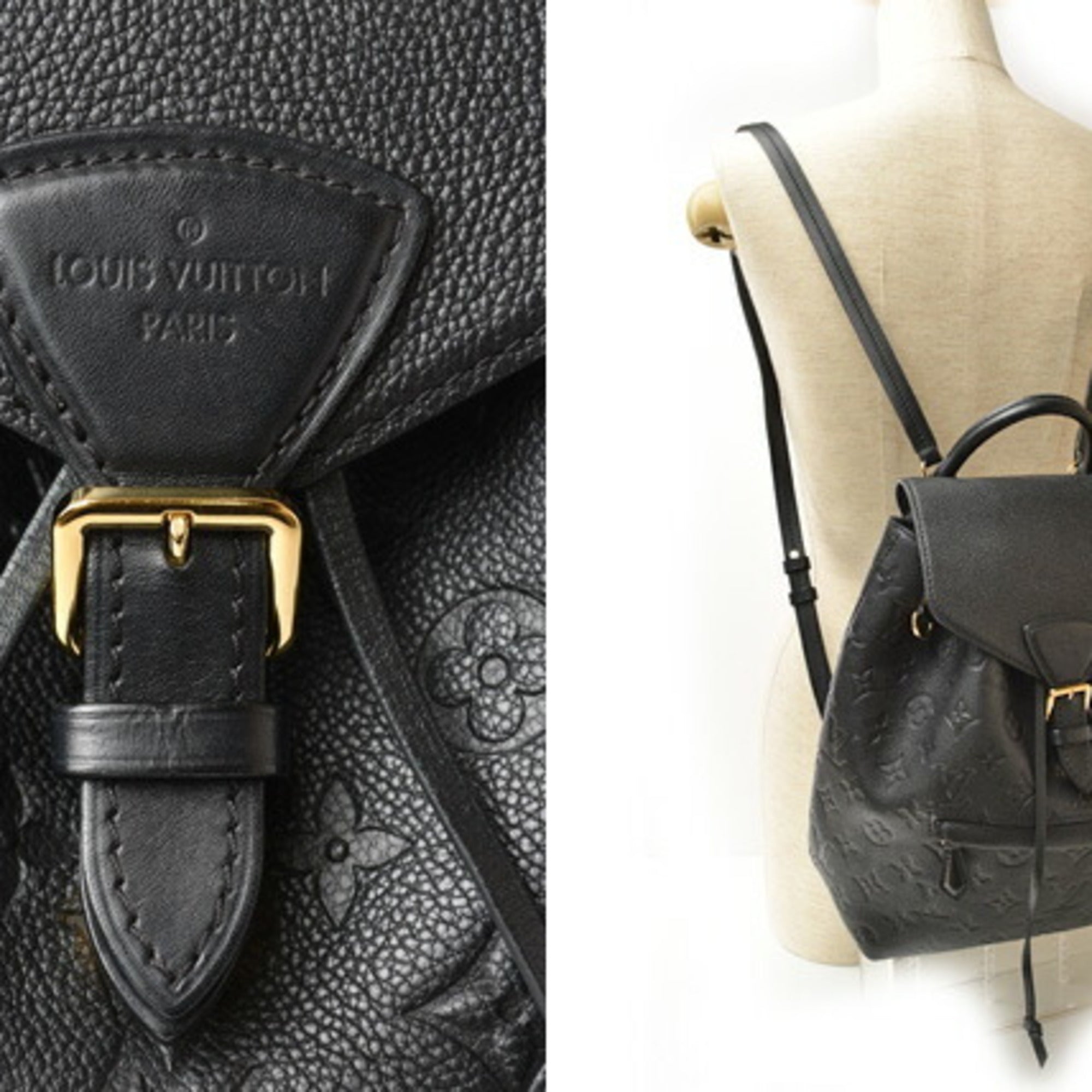 Louis Vuitton Black Monogram Empreinte Leather Backpack (Pre-Owned)
