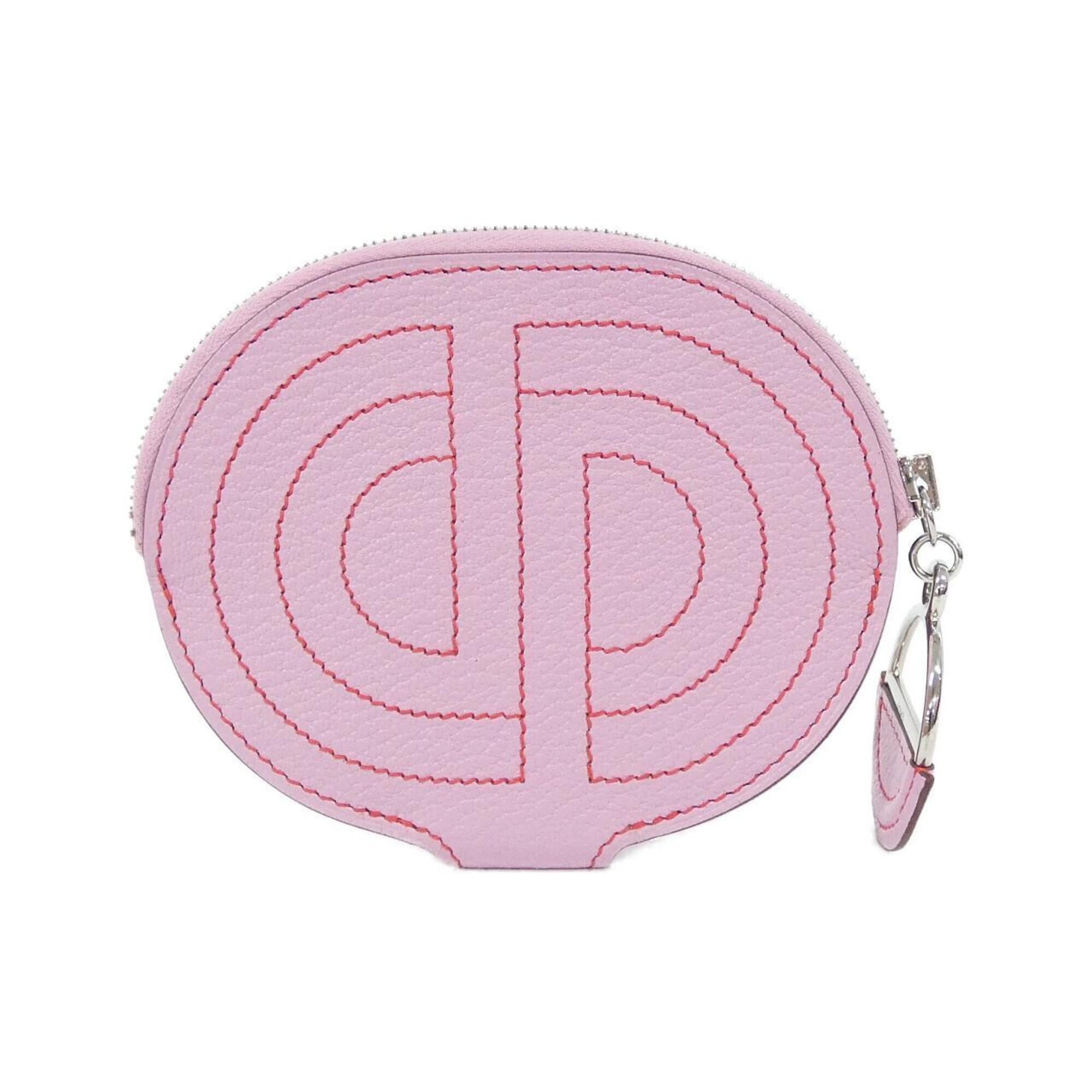 Hermes Pink Chevre Leather Coin Purse/Coin Case (Pre-Owned)