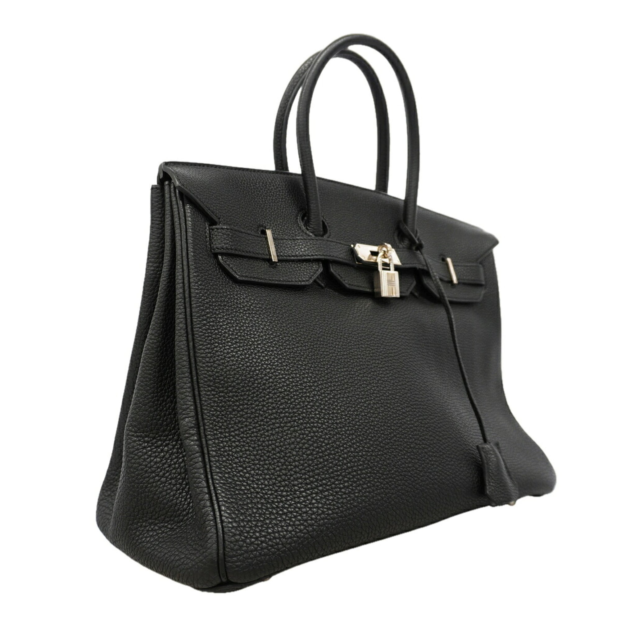 Hermes Black Togo Leather Handbag (Pre-Owned)