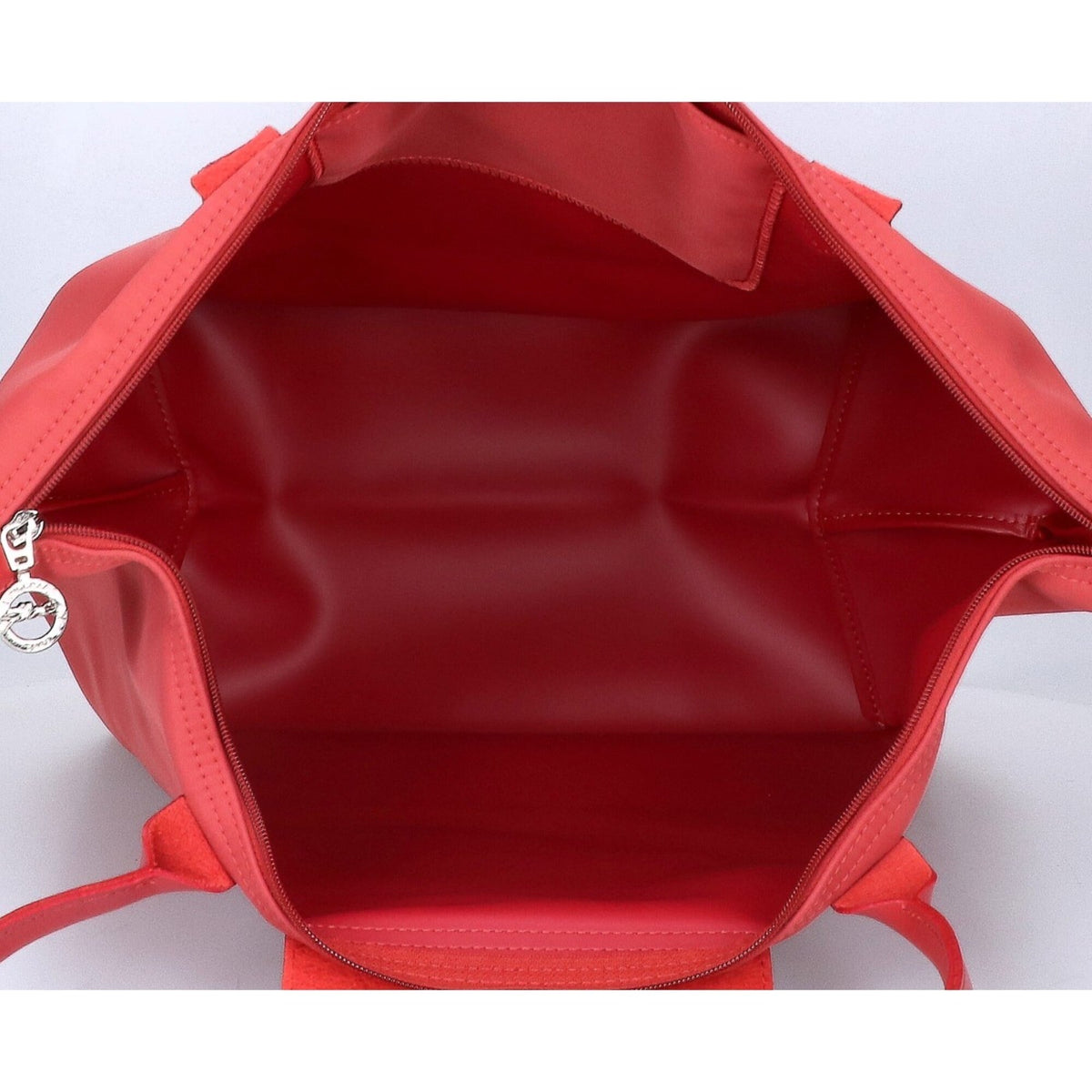 Longchamp Red Color Nylon Tote Bag (Pre-Owned)